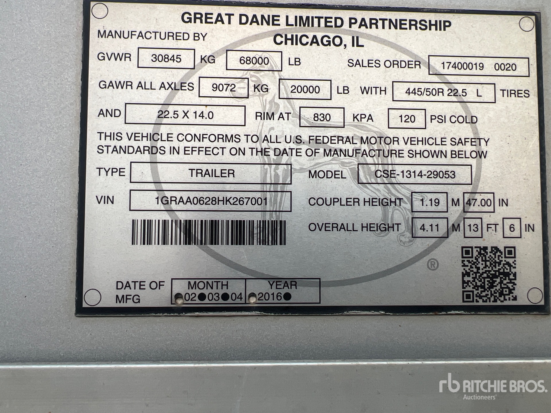 2017 Great Dane CSE-1314-29053