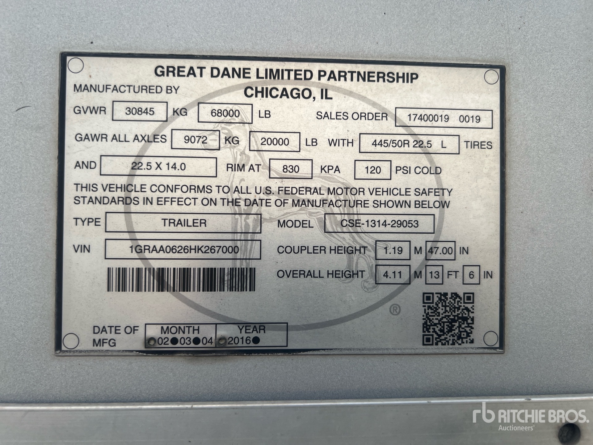 2017 Great Dane CSE-1314-29053