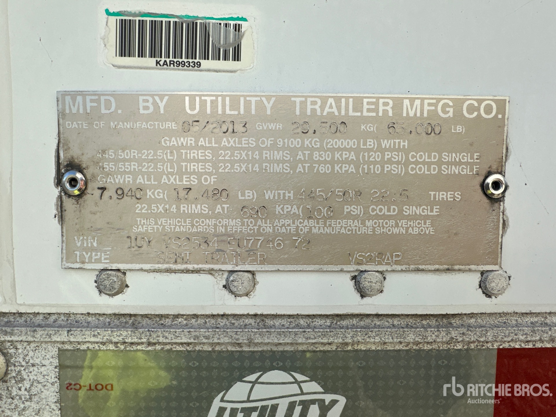 2014 Utility VS2RAP