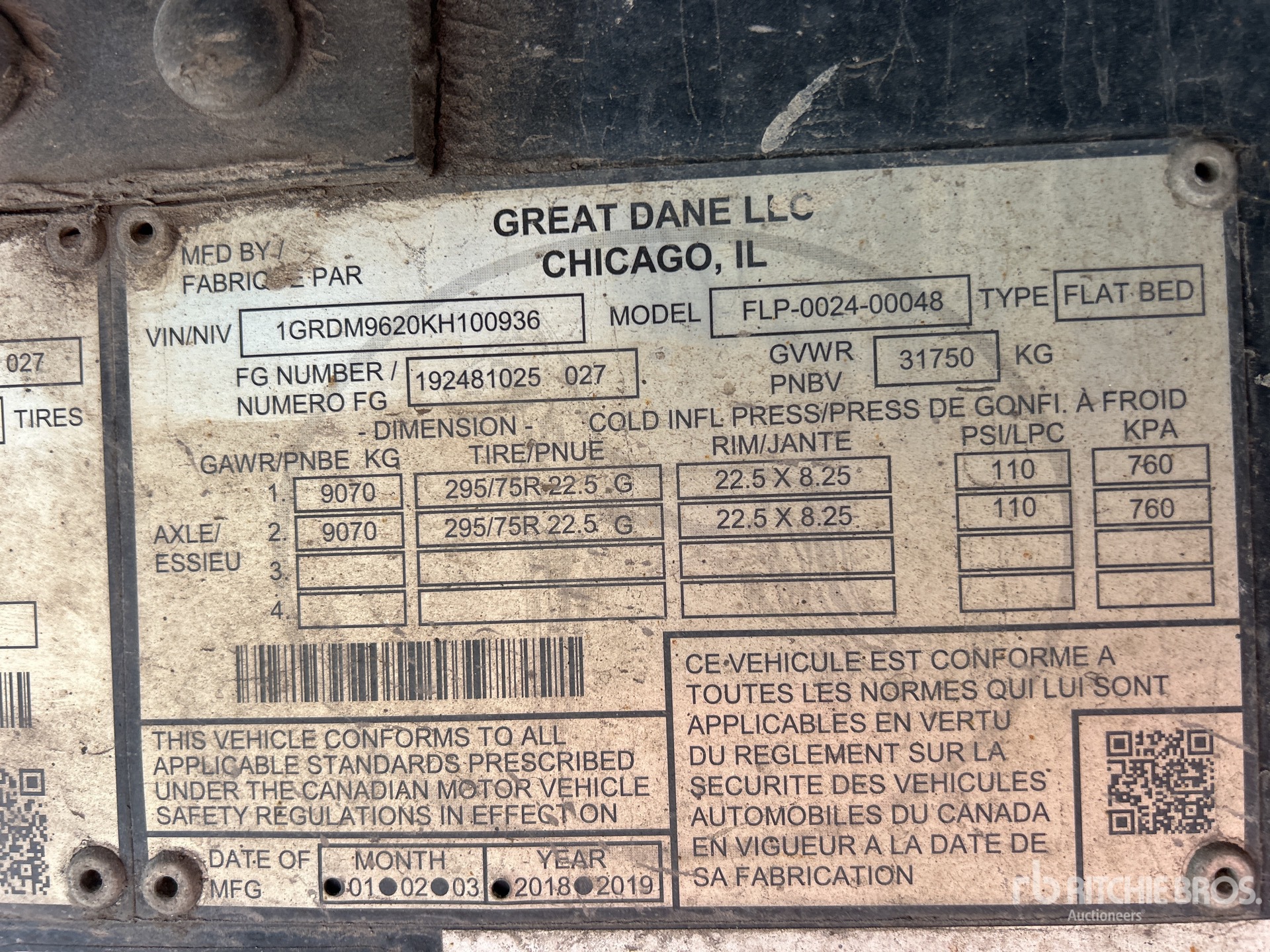 2019 Great Dane FLP-0024-00048