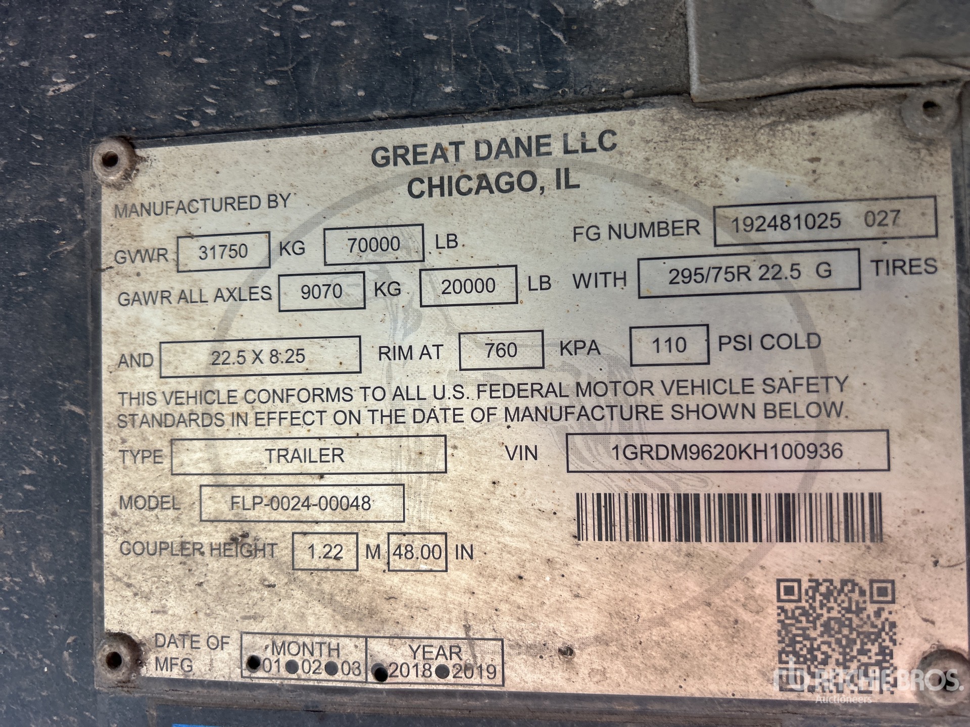2019 Great Dane FLP-0024-00048