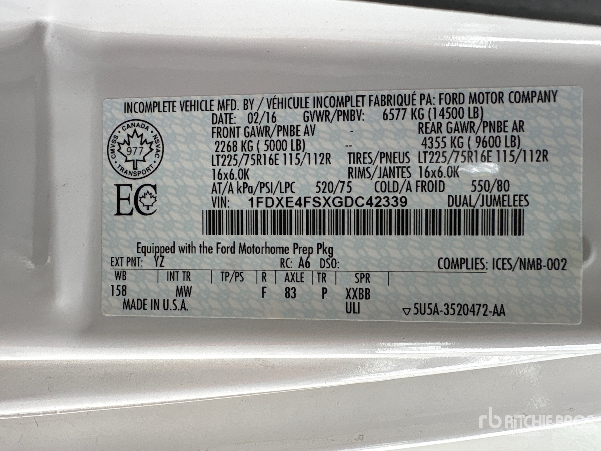 2016 Ford E-450