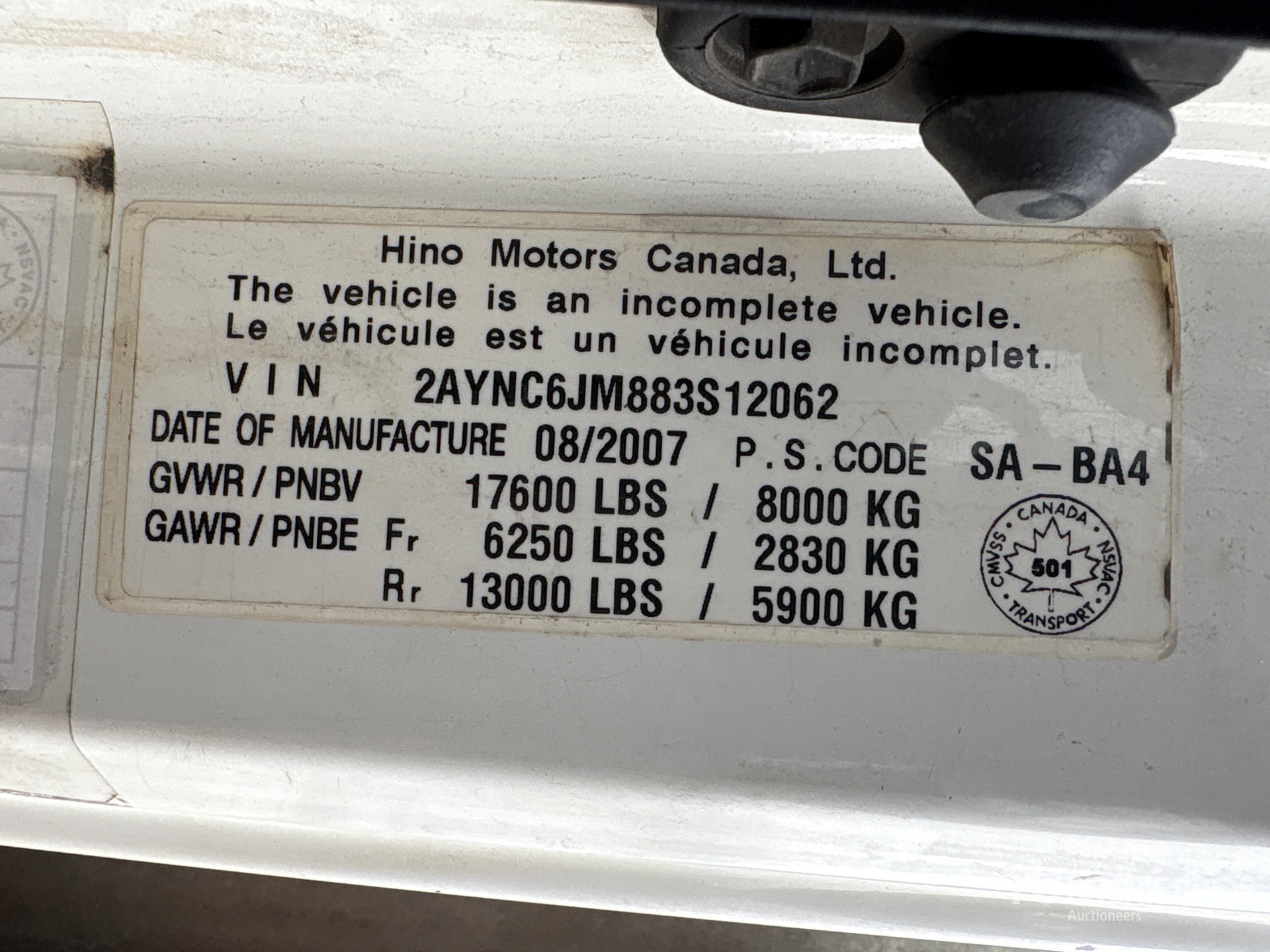 2008 Hino 185