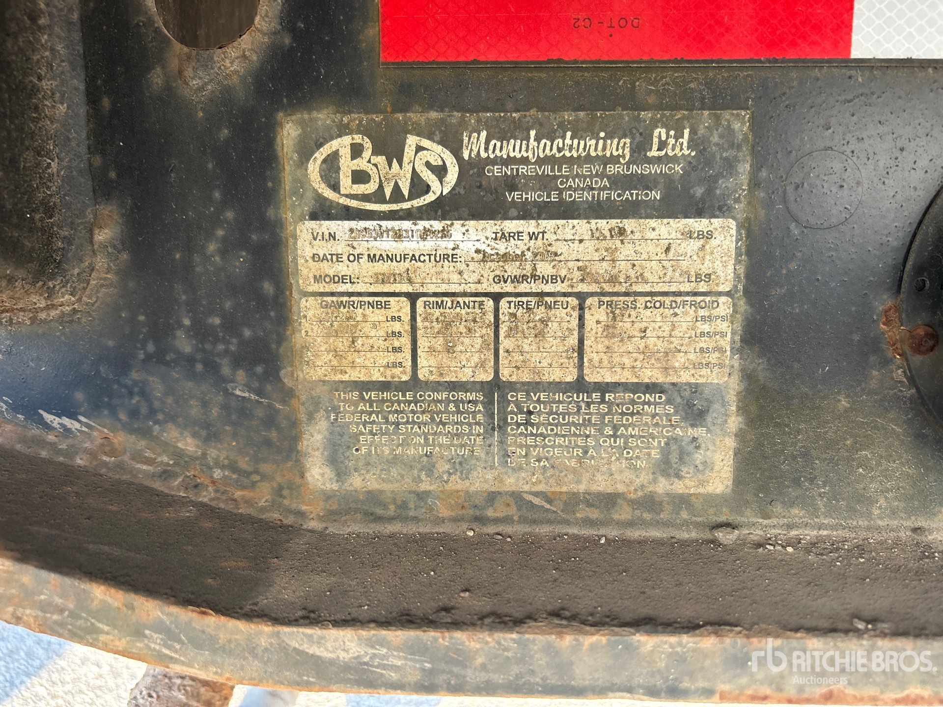2003 BWS 53 ft T/A Spread Axle