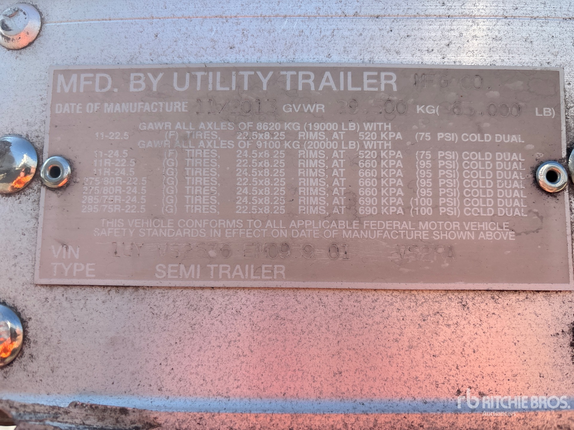 2014 Utility VS2RA