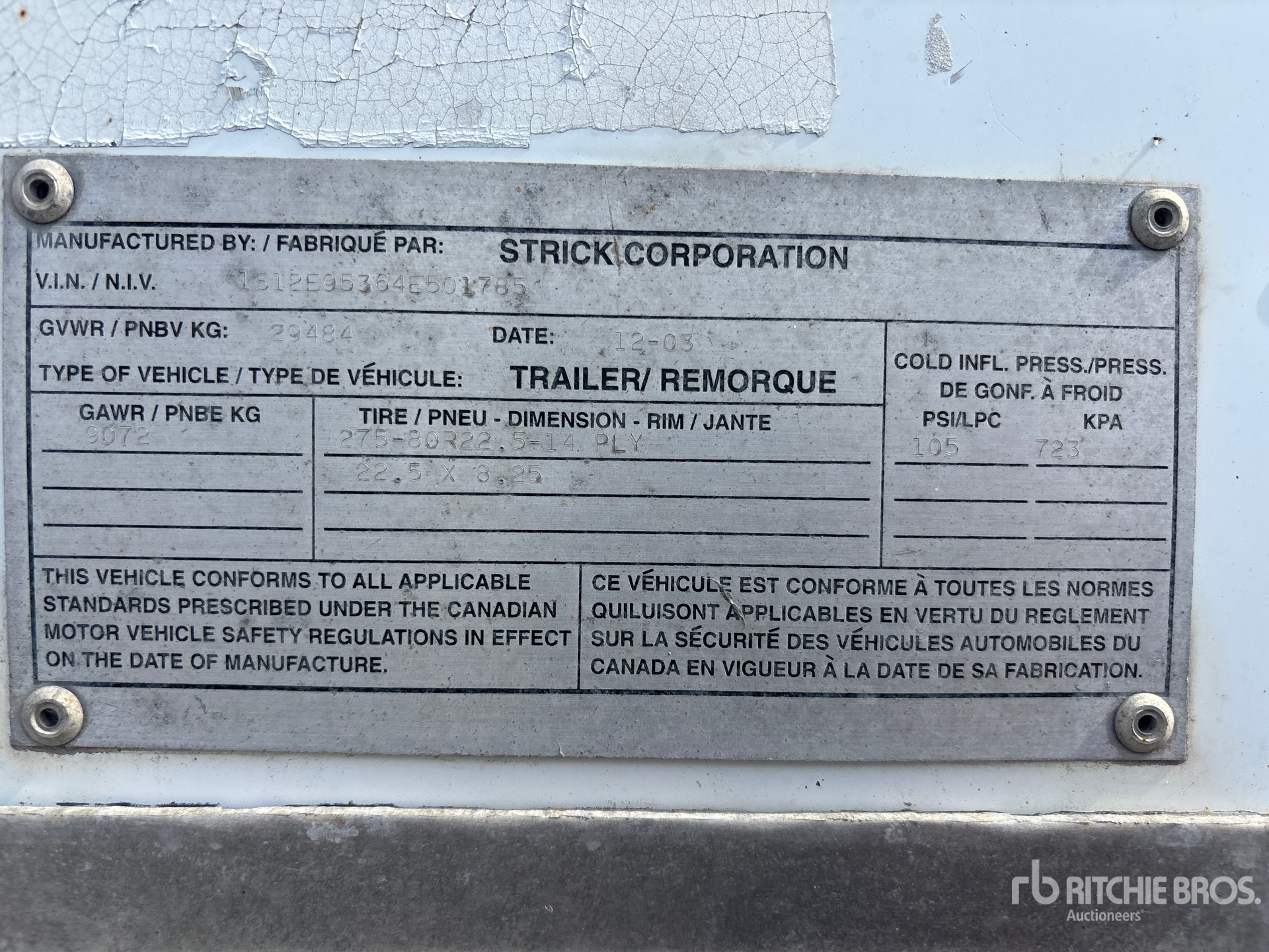 2004 Strick 53 FT X 102 IN T/A