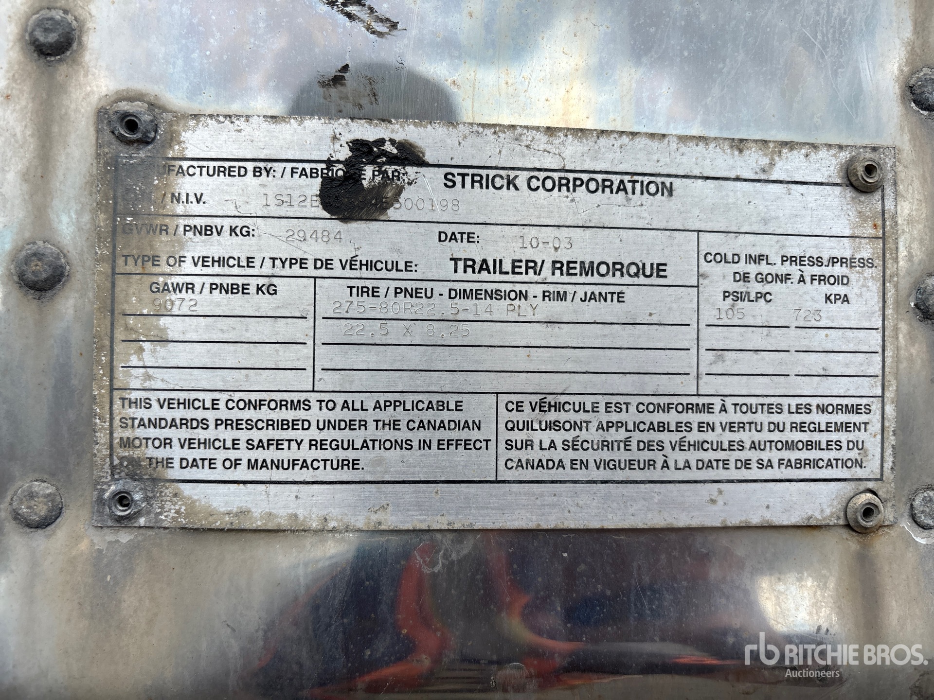 2004 Strick 53 FT X 102 IN T/A