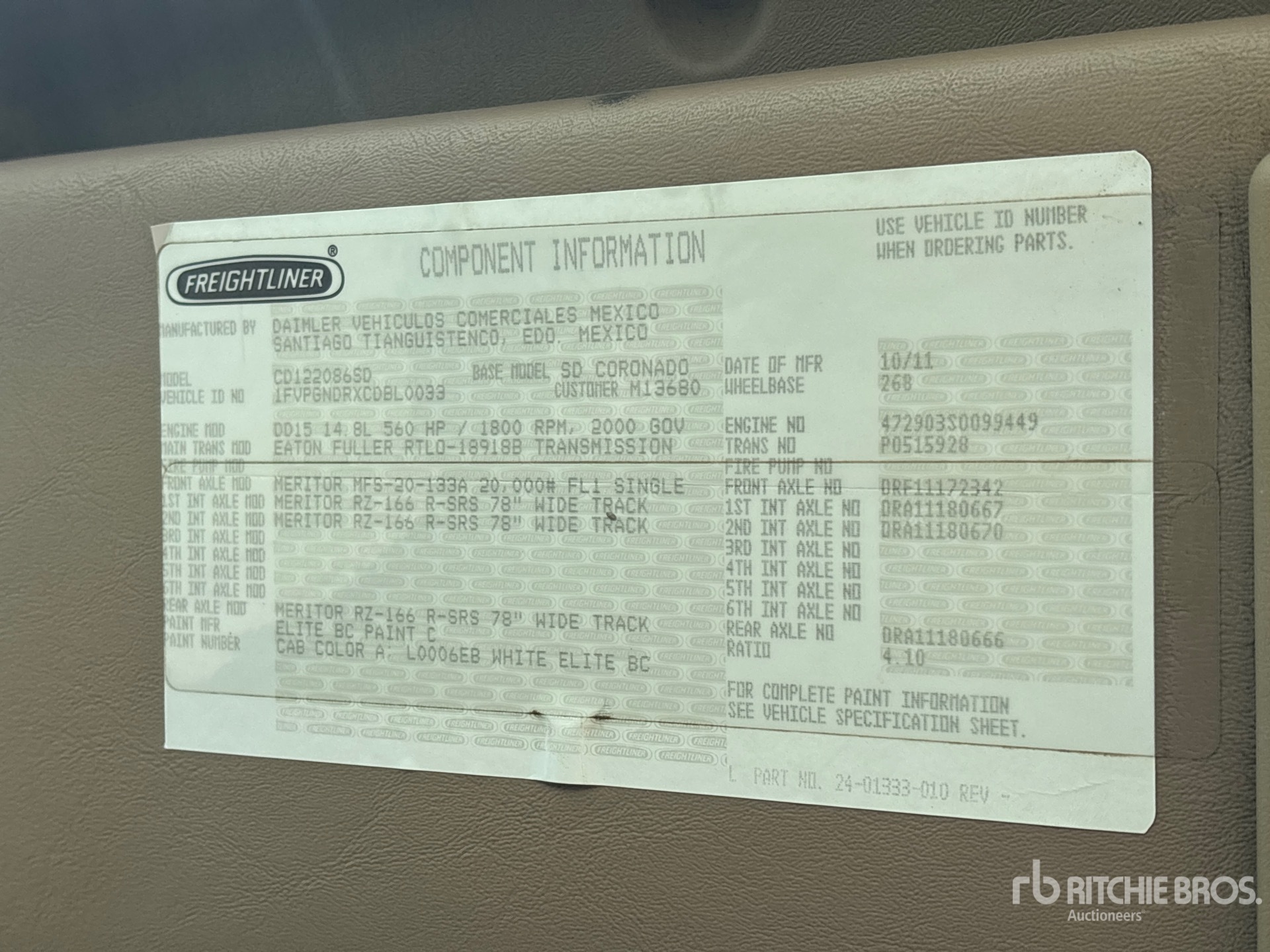 2012 Freightliner CORONADO 122