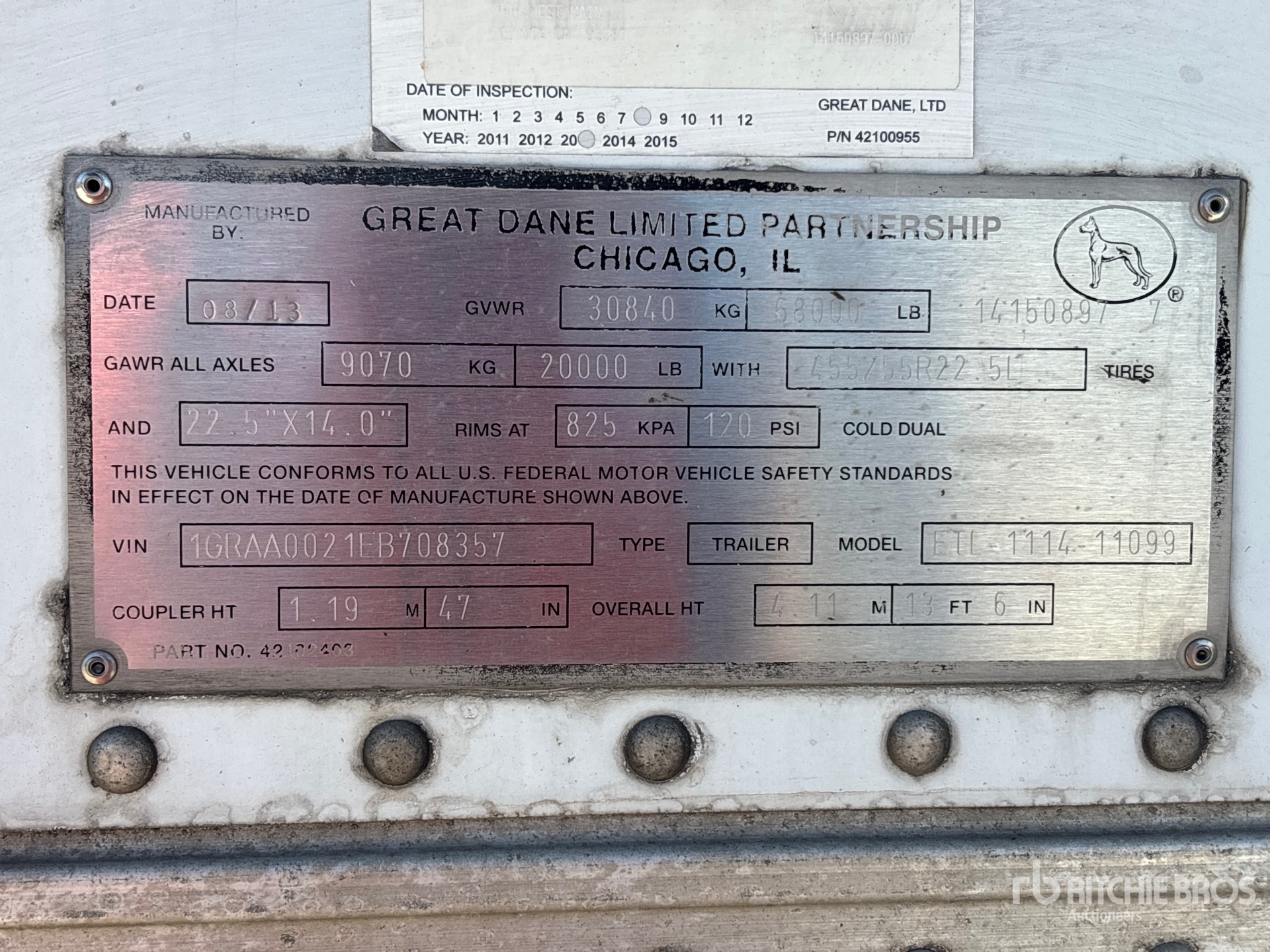 2014 Great Dane ETL-1114-11099