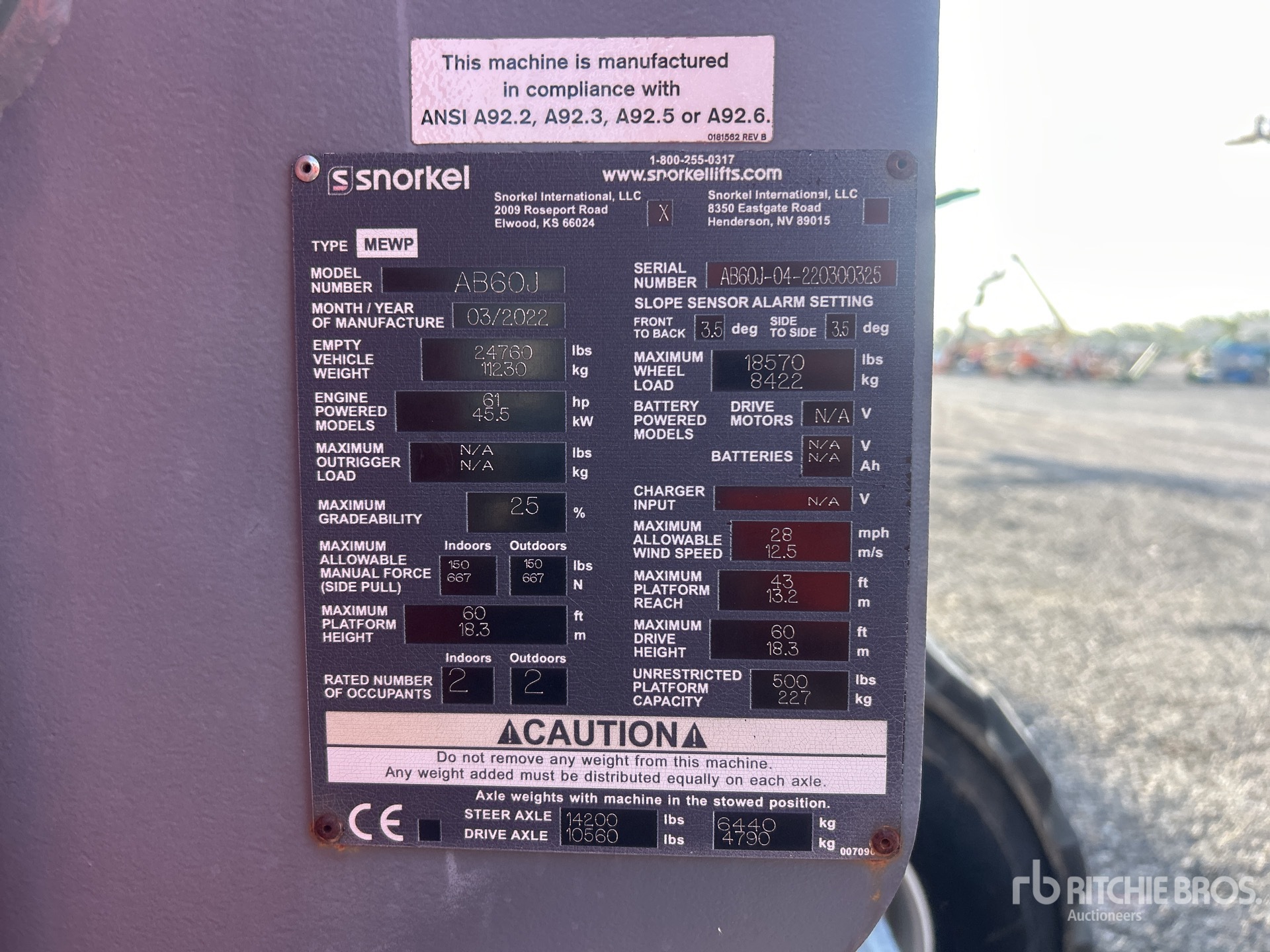 2022 Snorkel AB60J