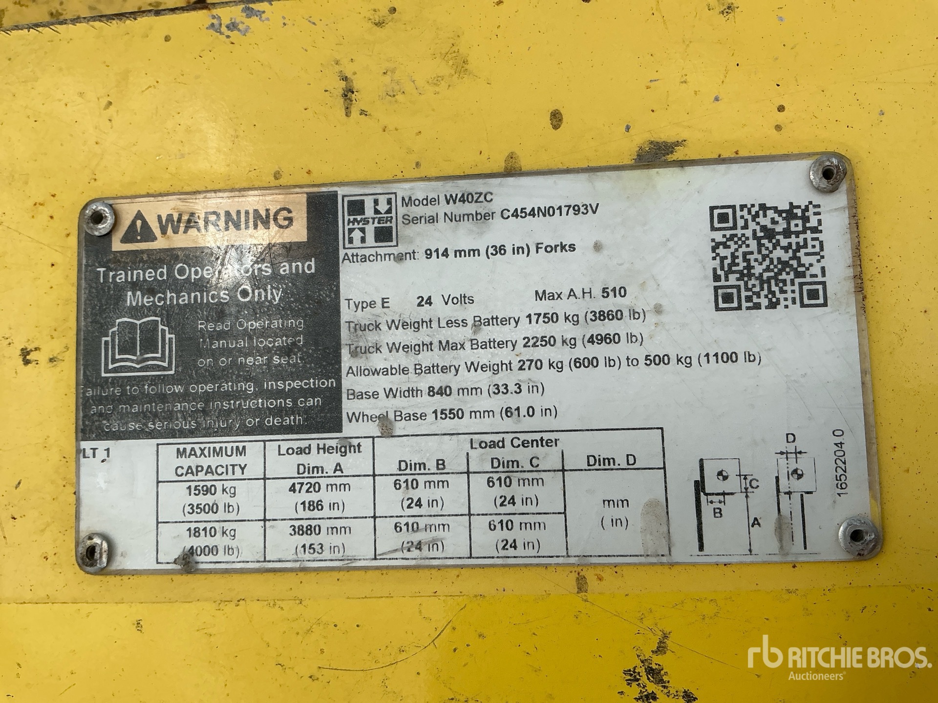 2021 Hyster W40ZC