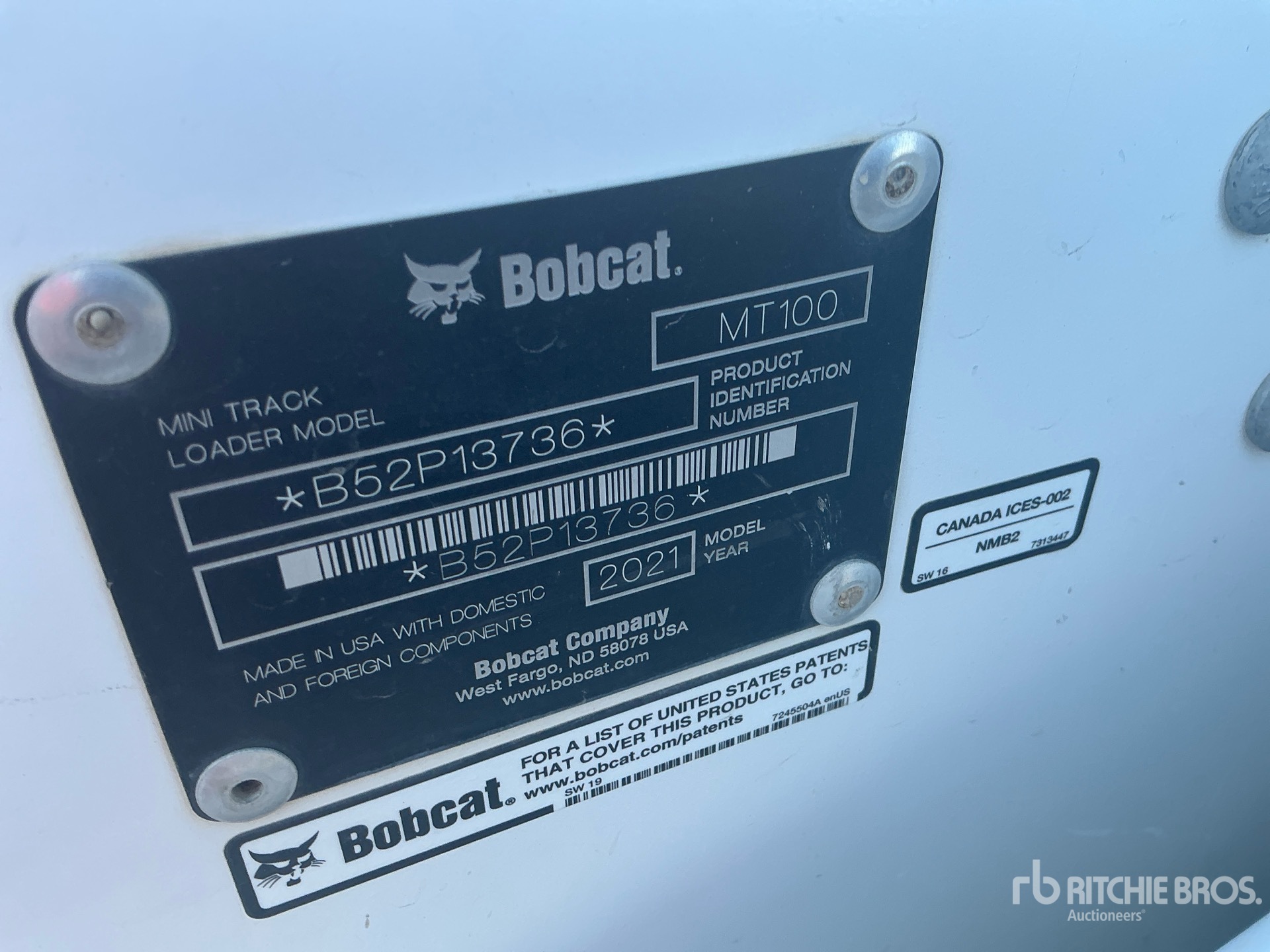 Photo of 2021 Bobcat MT100