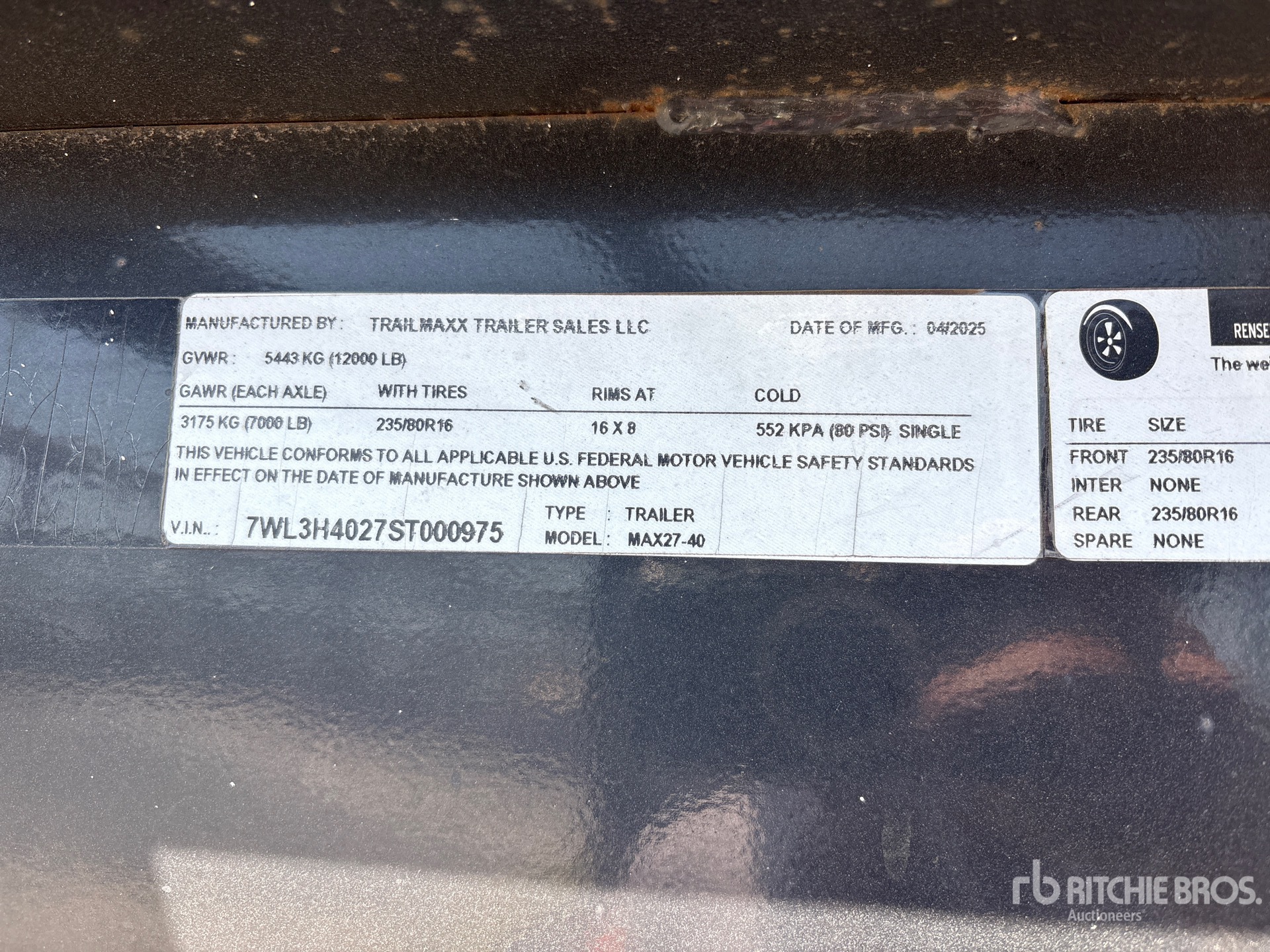 2025 Trailmax MAX27-40