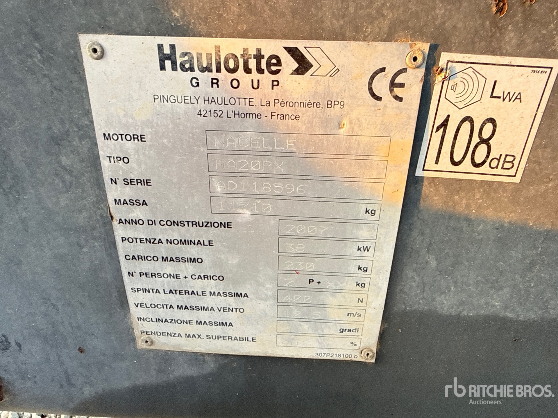 2007 Haulotte HA20 PX