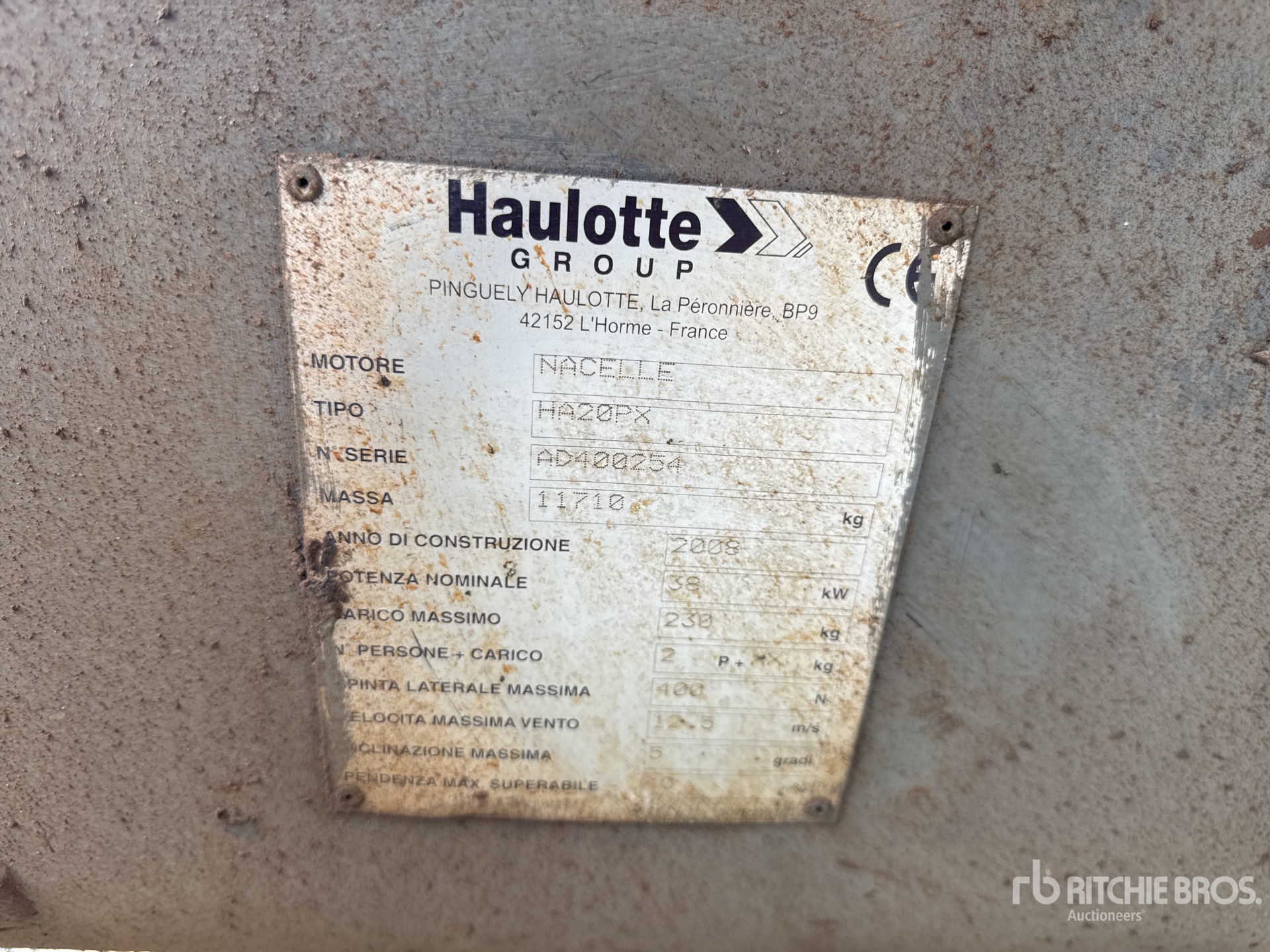 2008 Haulotte HA20 PX