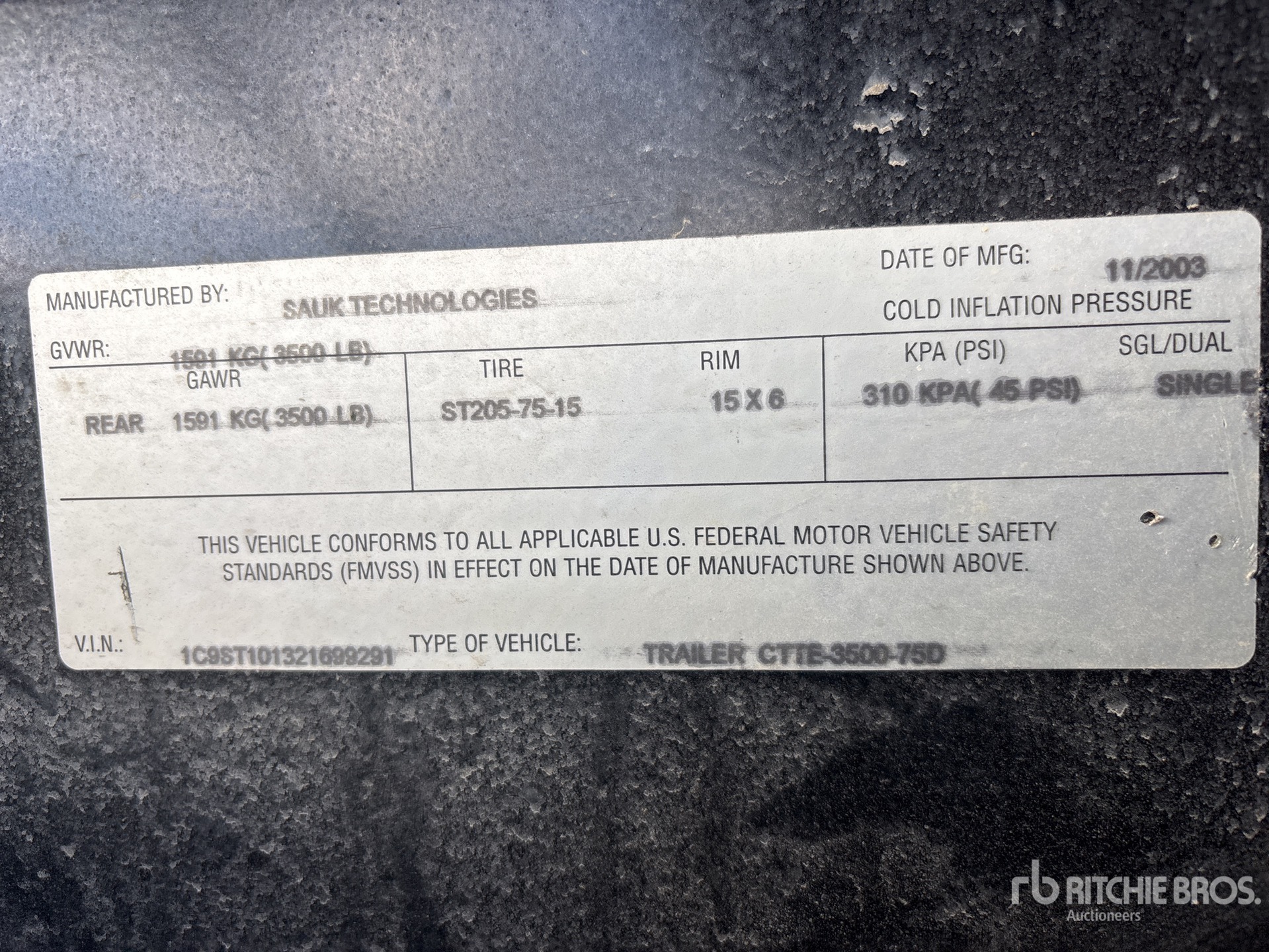 2003 Cummins 20 KW MOBILE (INOPERABLE)
