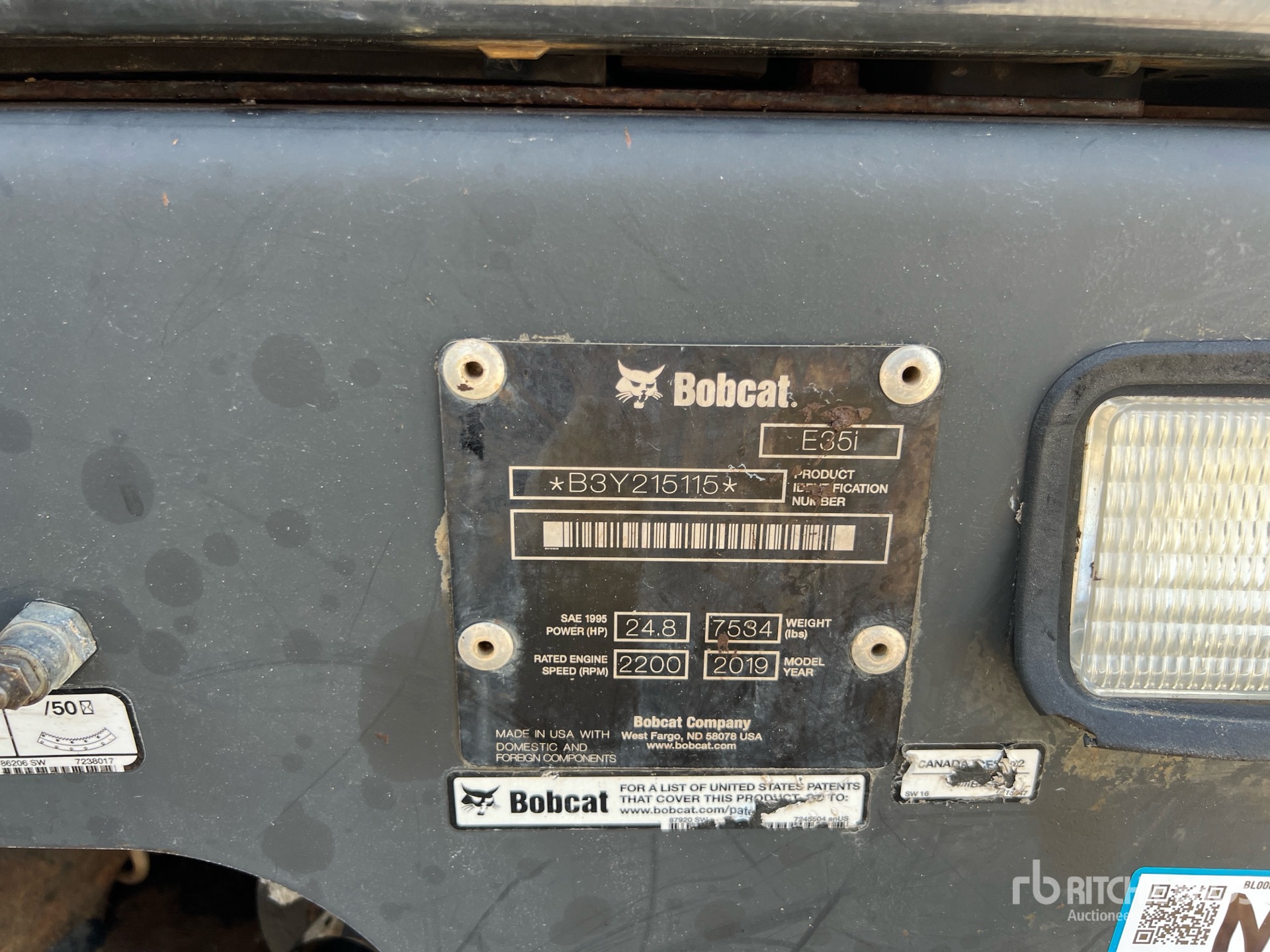 2019 Bobcat E35I