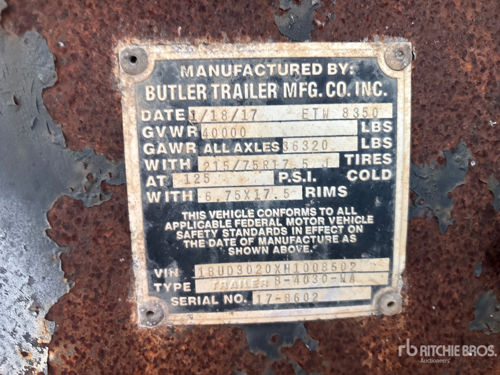 2017 Butler B-4030-WA