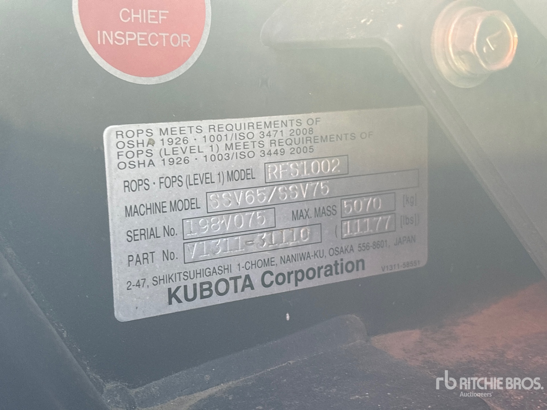 2019 Kubota SSV65P