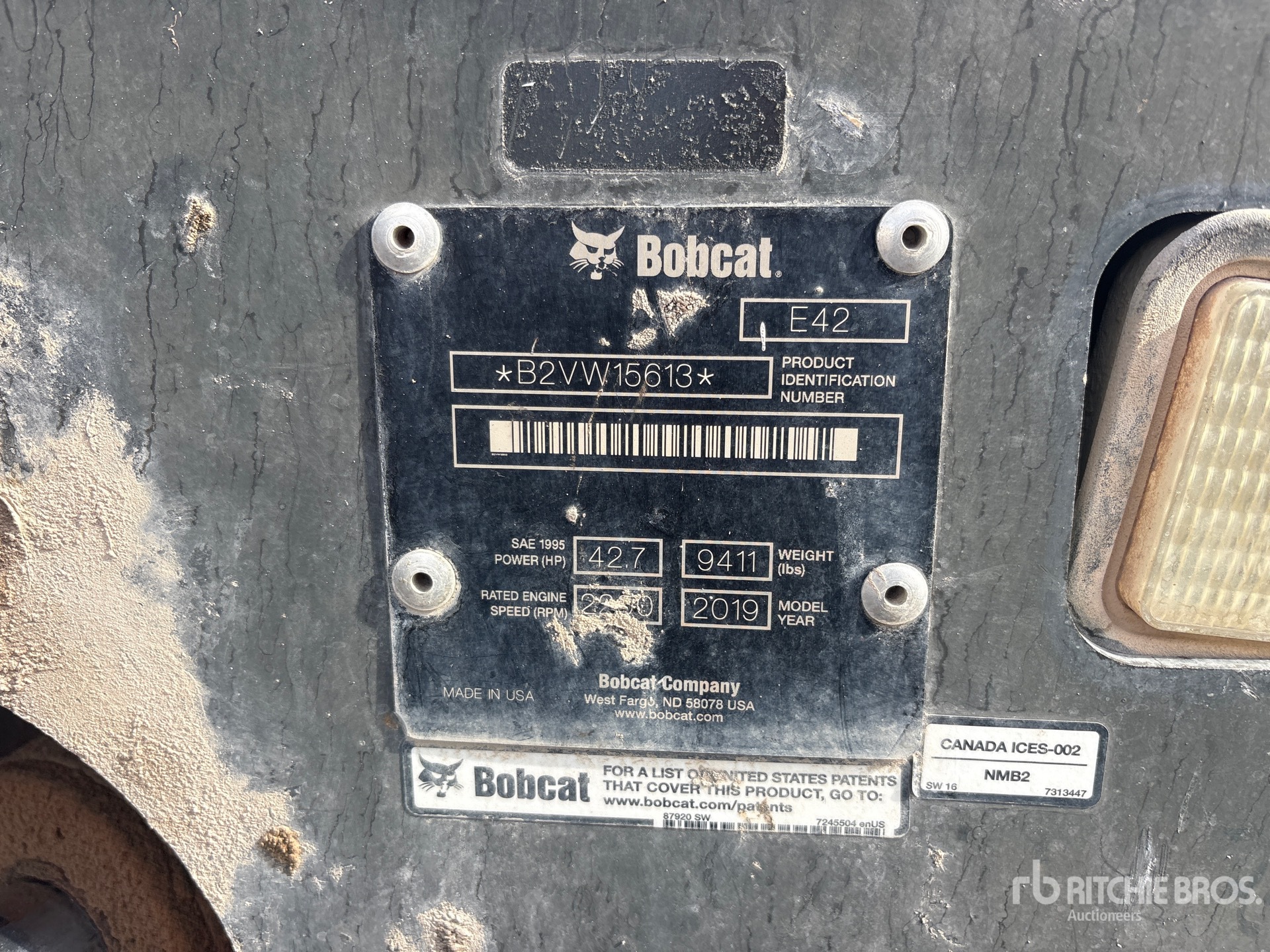 2019 Bobcat E42-T4