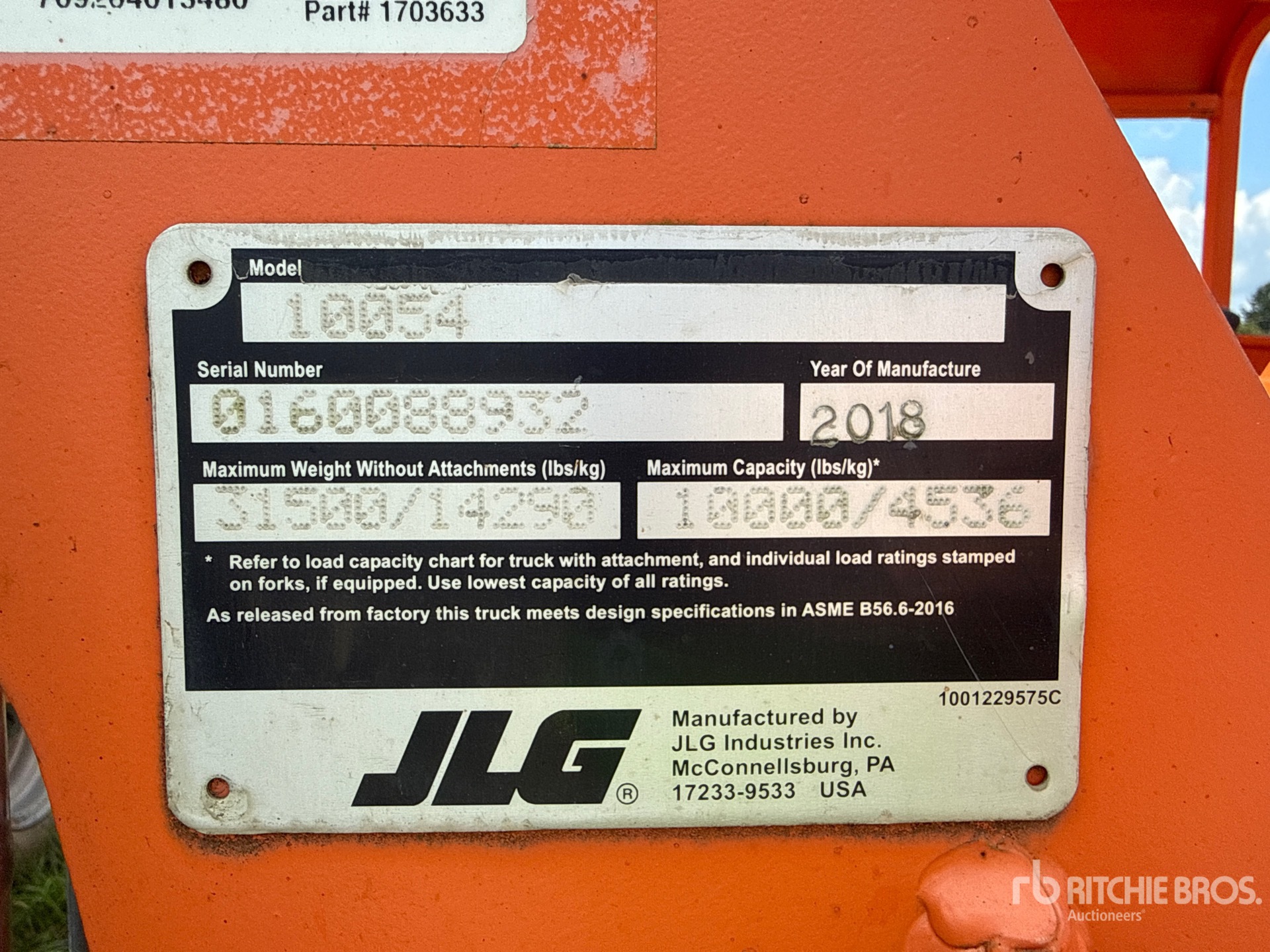2018 JLG 10054