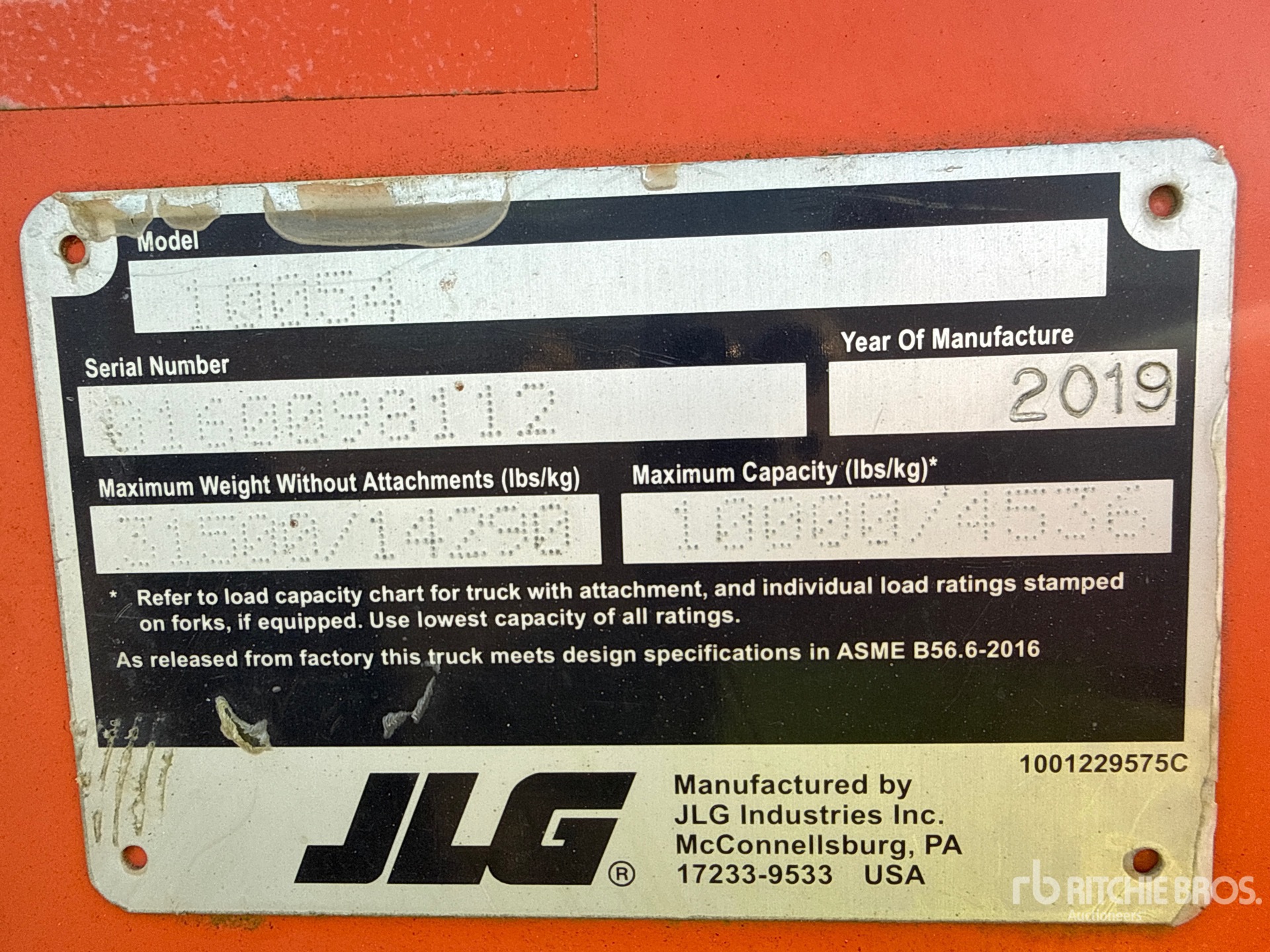 2019 JLG 10054