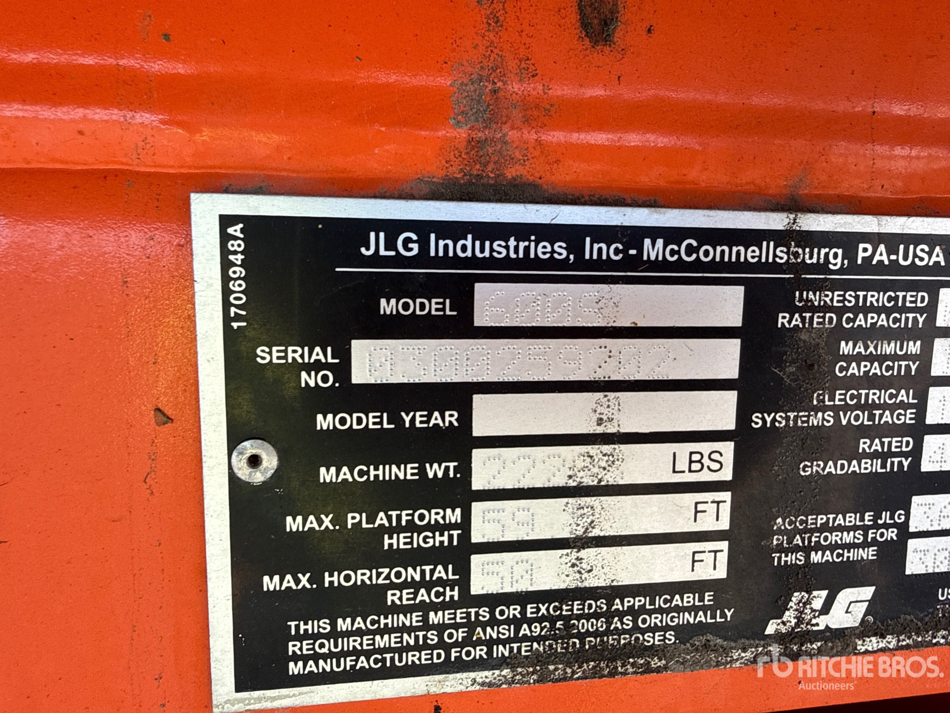 2019 JLG 600S