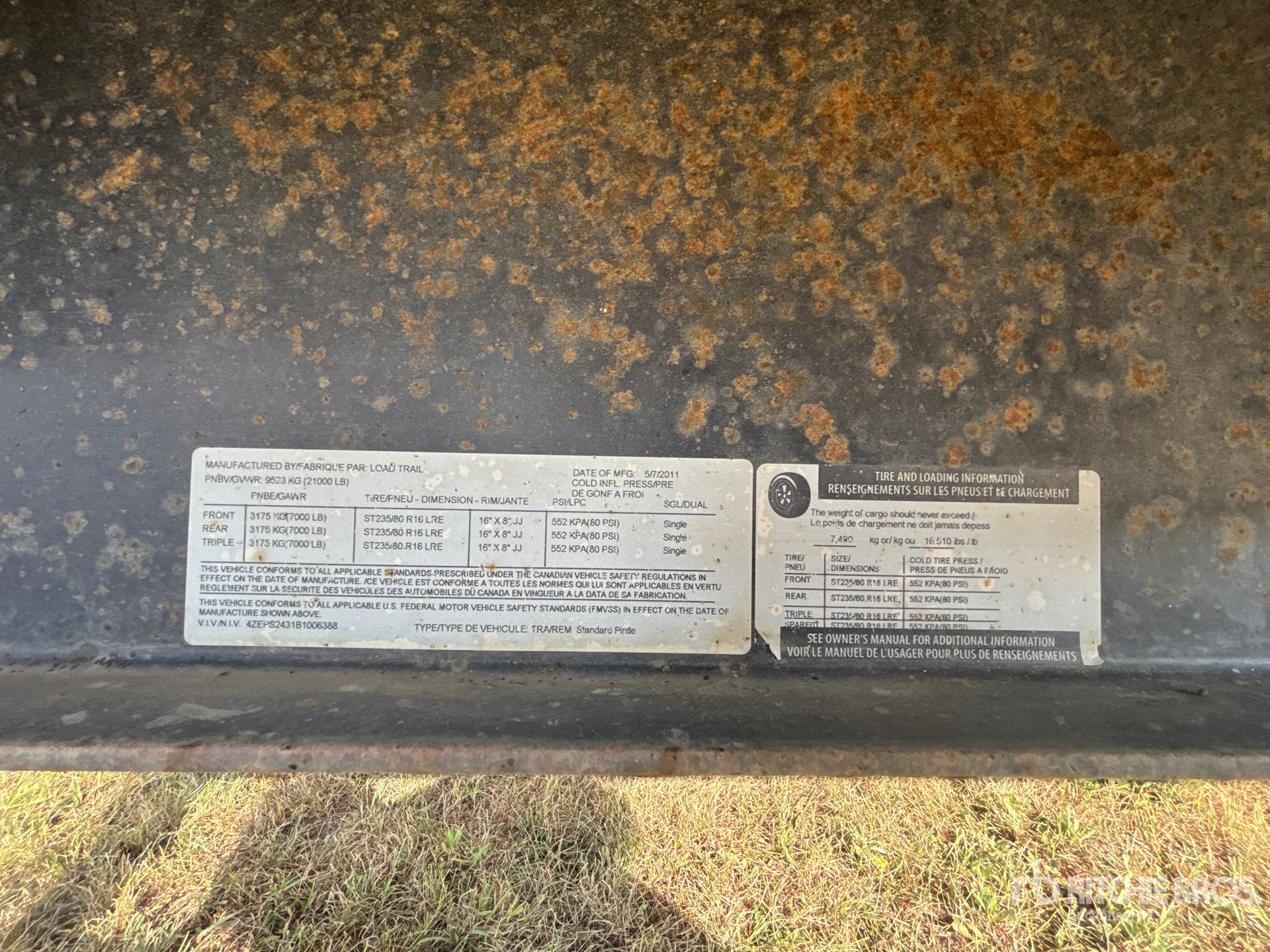 2011 Load Trail 24 ft Tri/A