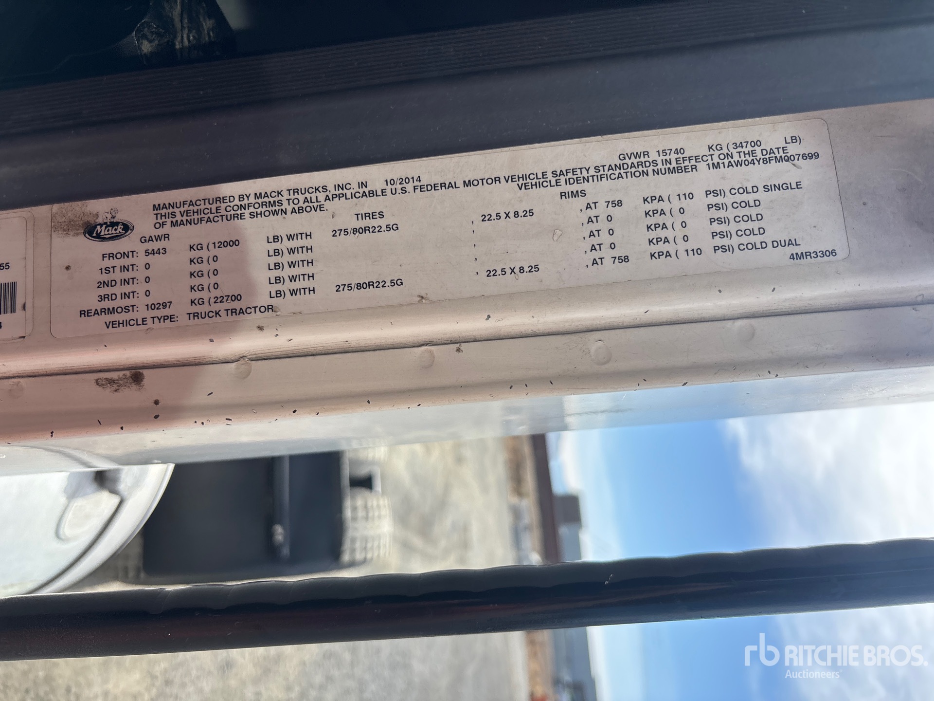 2015 Mack CXU612