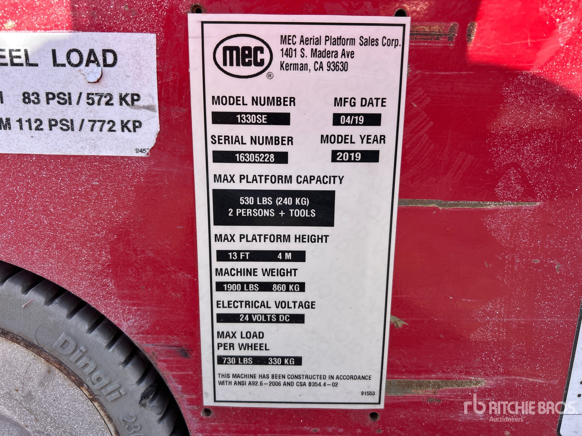 2019 Mec 1330SE-LC