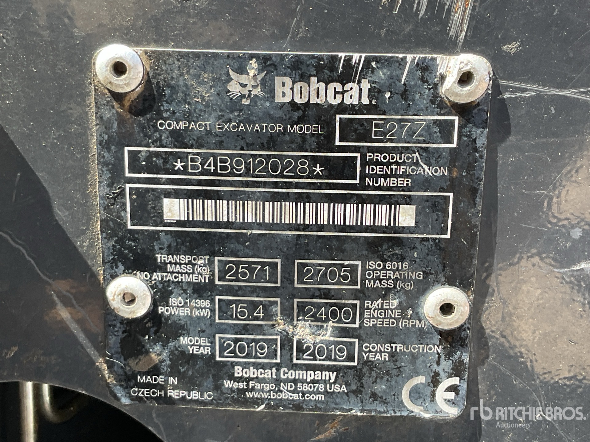 2019 Bobcat E27Z