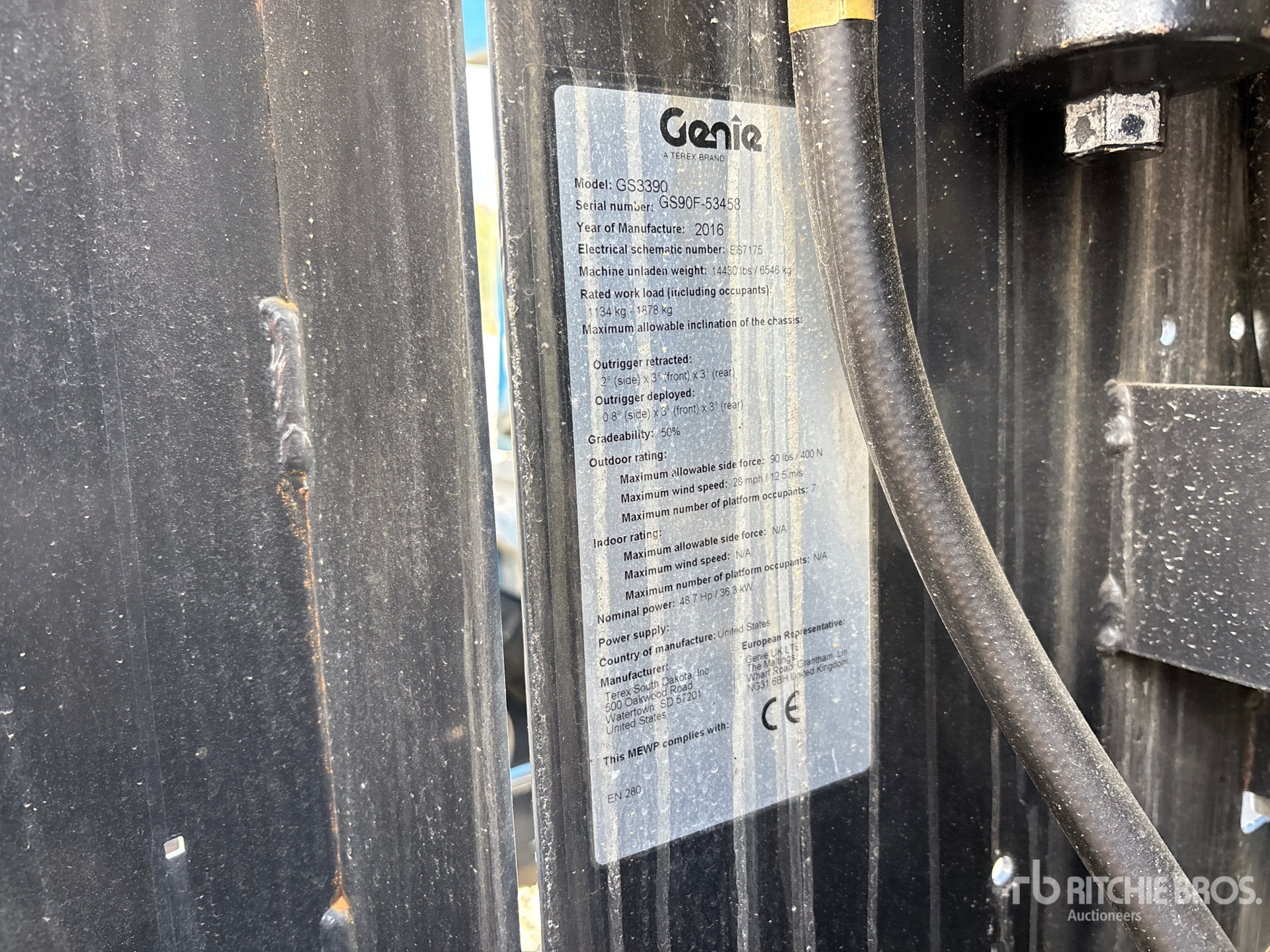 2016 Genie GS3390