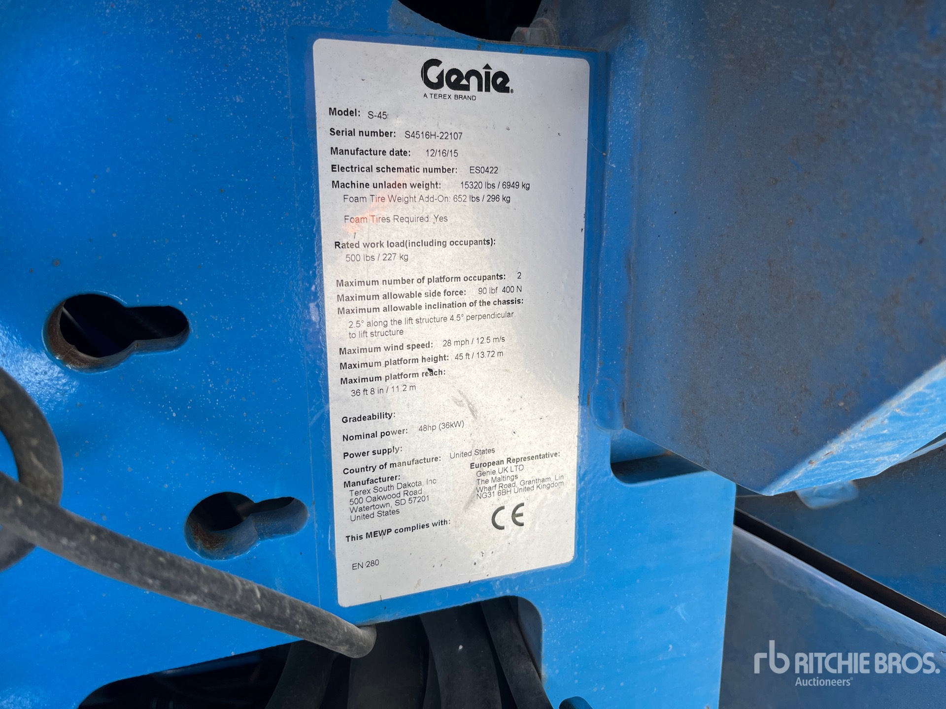 2015 Genie S-45