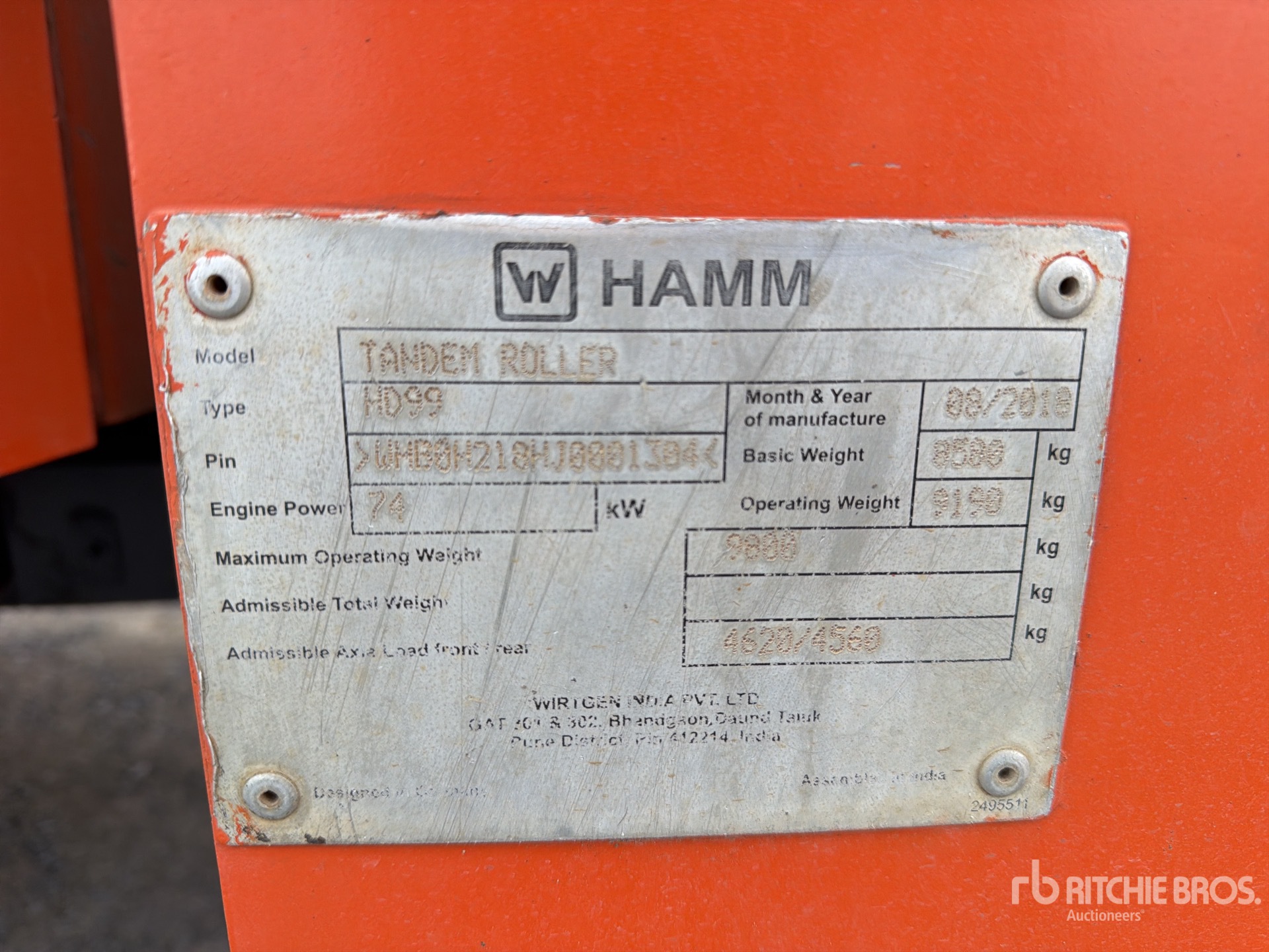 2018 Hamm HD99