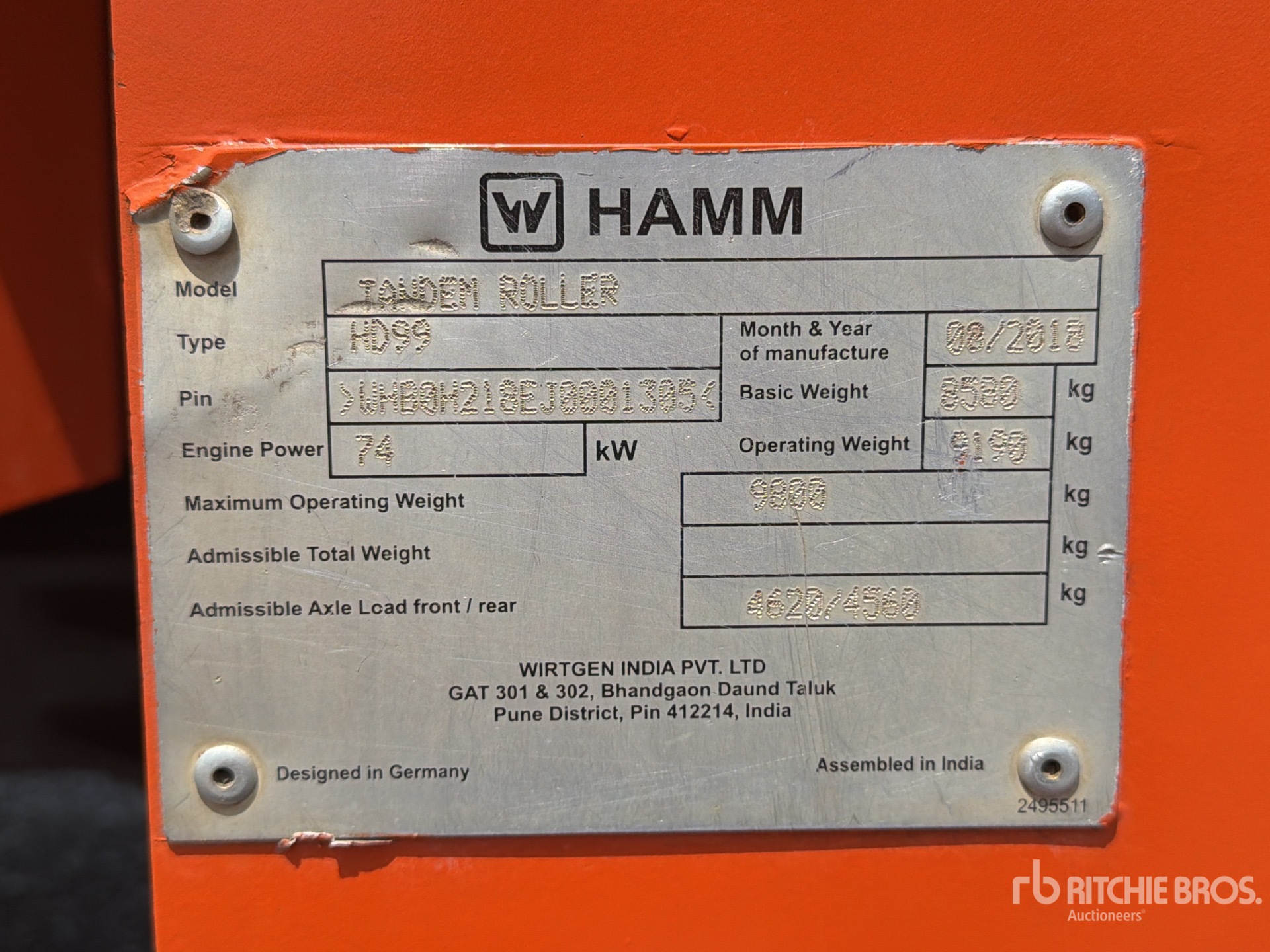2018 Hamm HD99