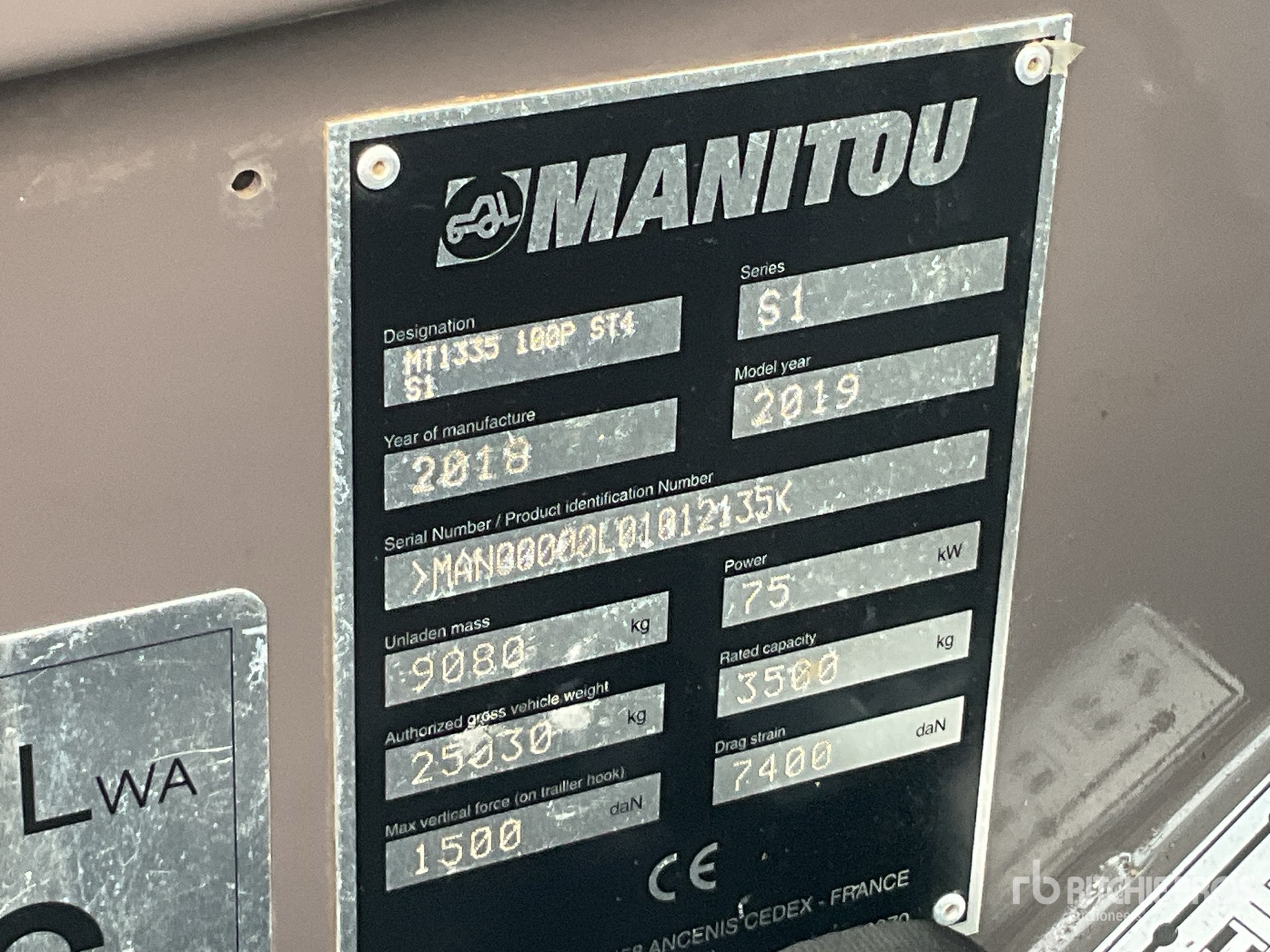 2018 Manitou MT1335