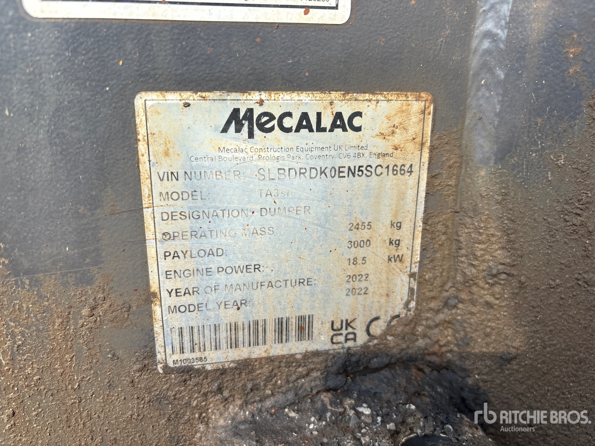 2022 Mecalac TA3SH