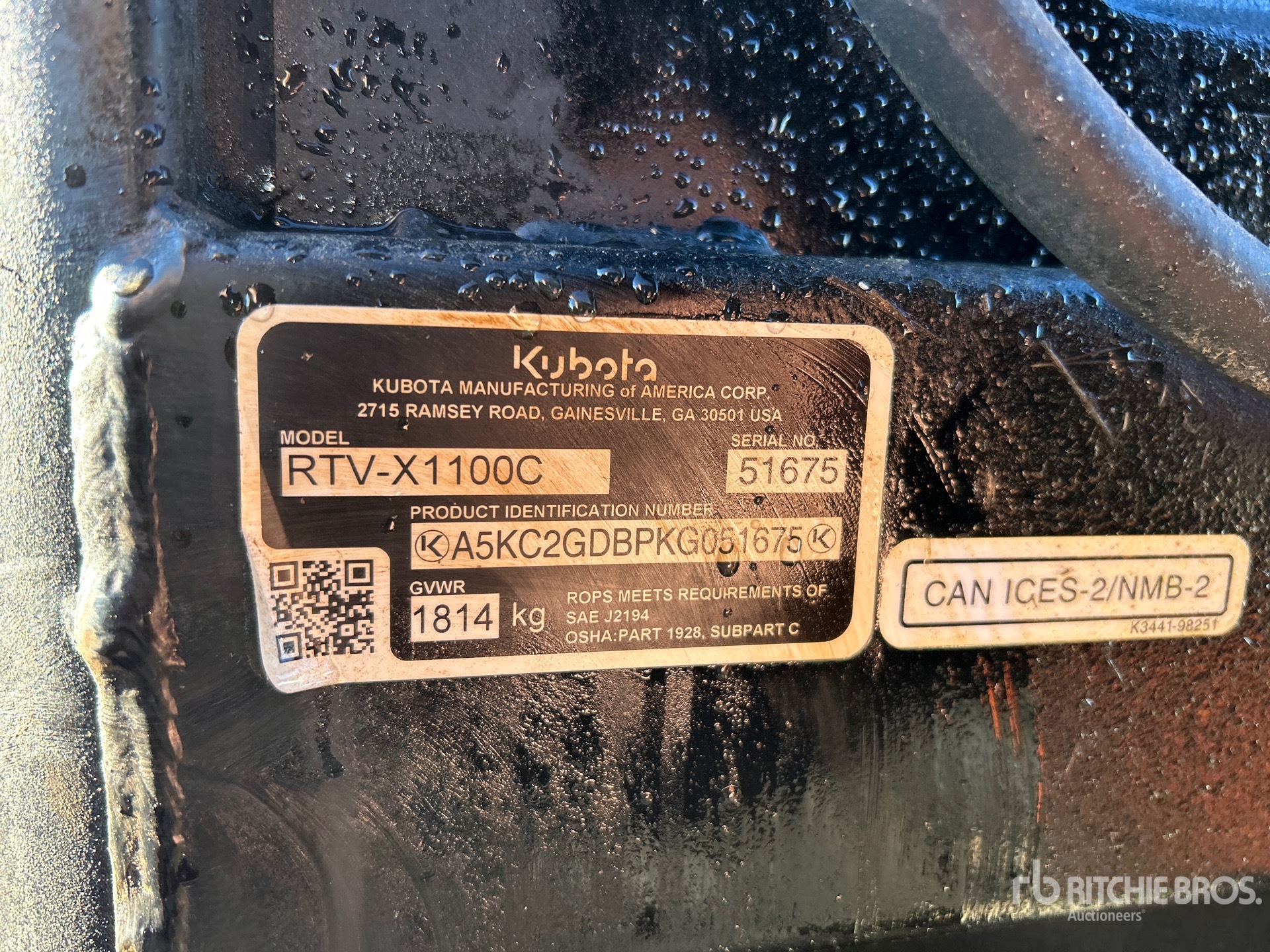 2019 Kubota RTV-X1100C