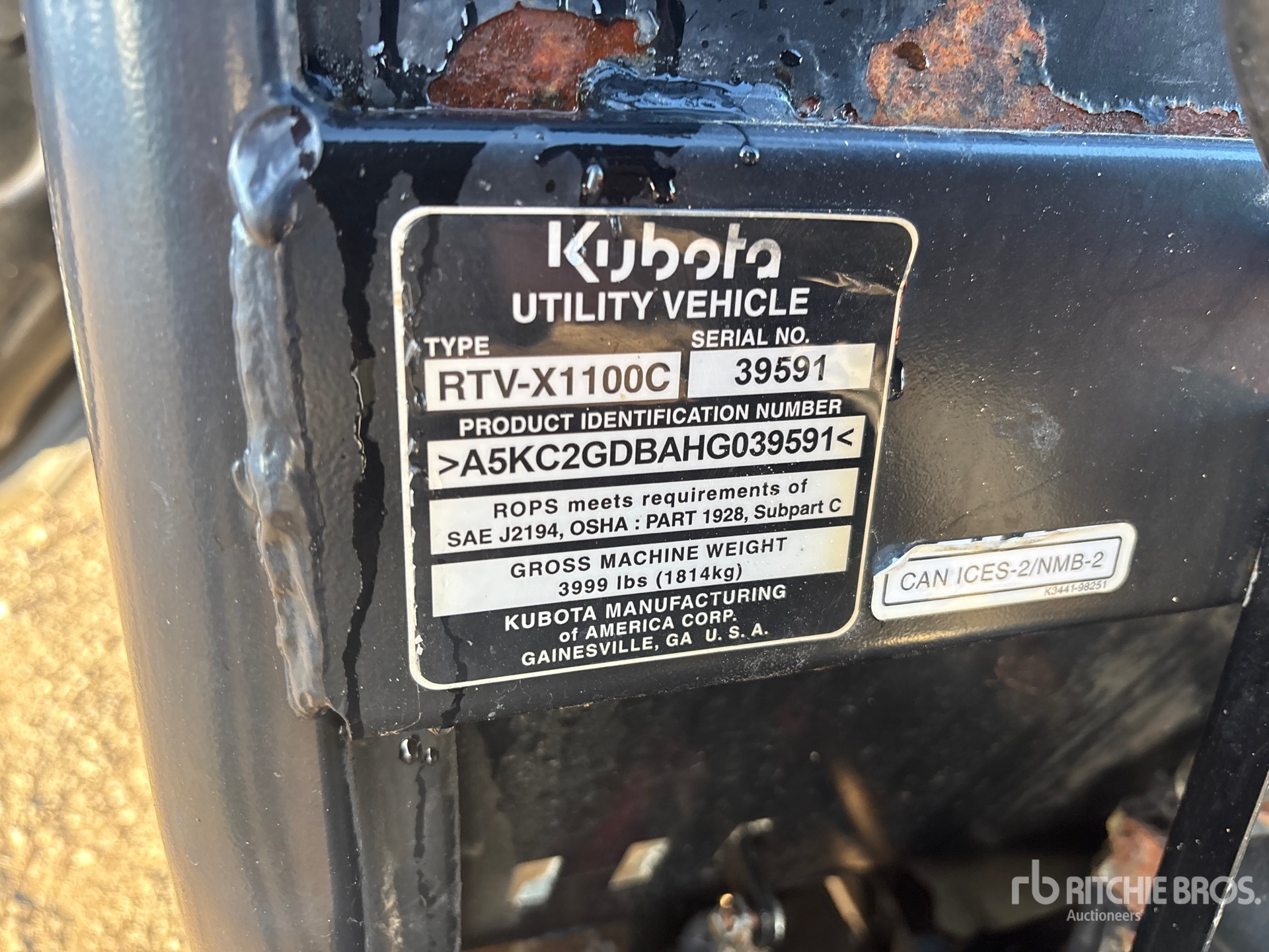 2018 Kubota RTV-X1100C