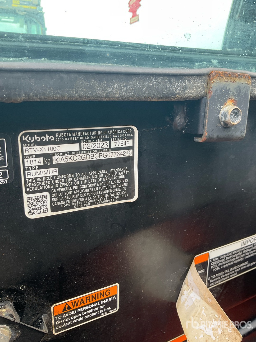 2023 Kubota RTV-X1100C