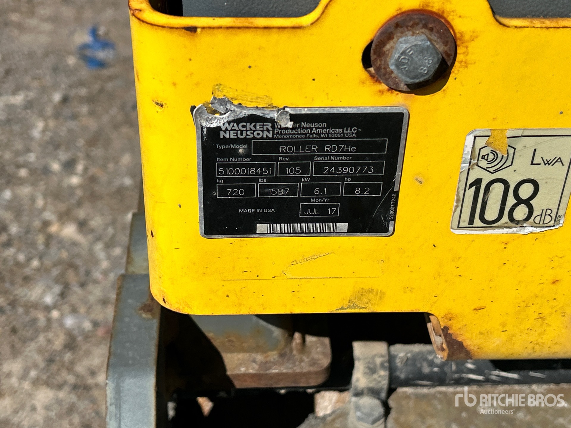 2017 Wacker Neuson RD7HE