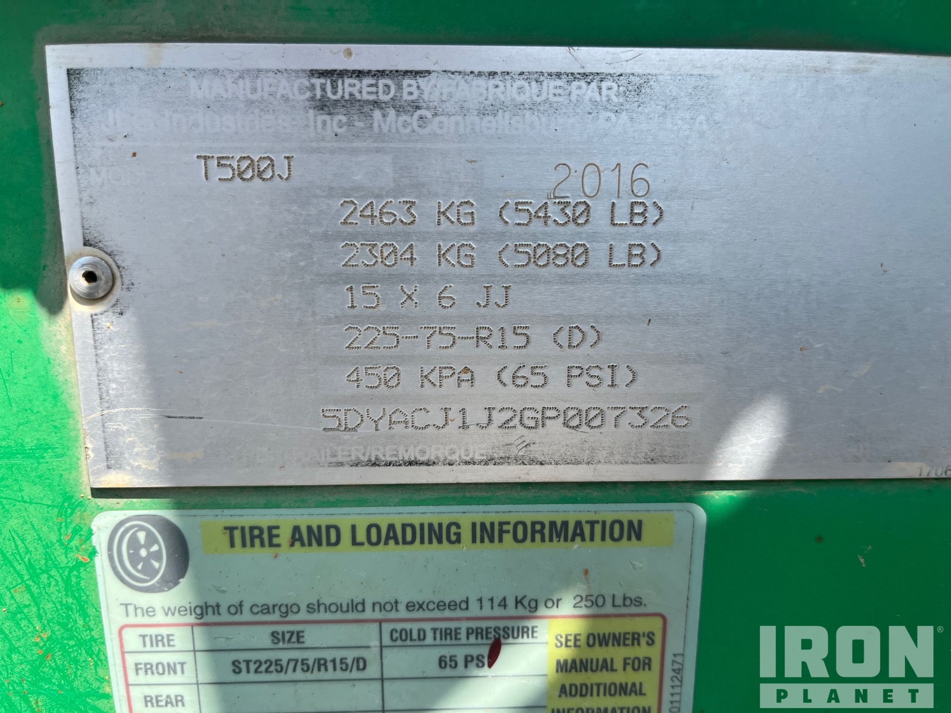 2016 JLG T500J
