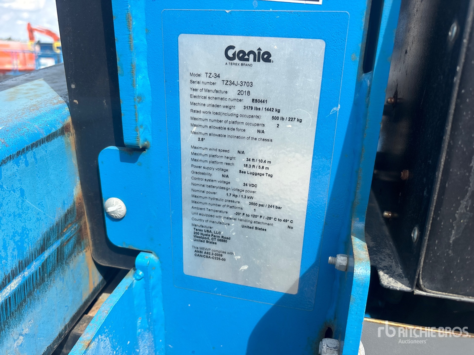 2018 Genie TZ-34/20