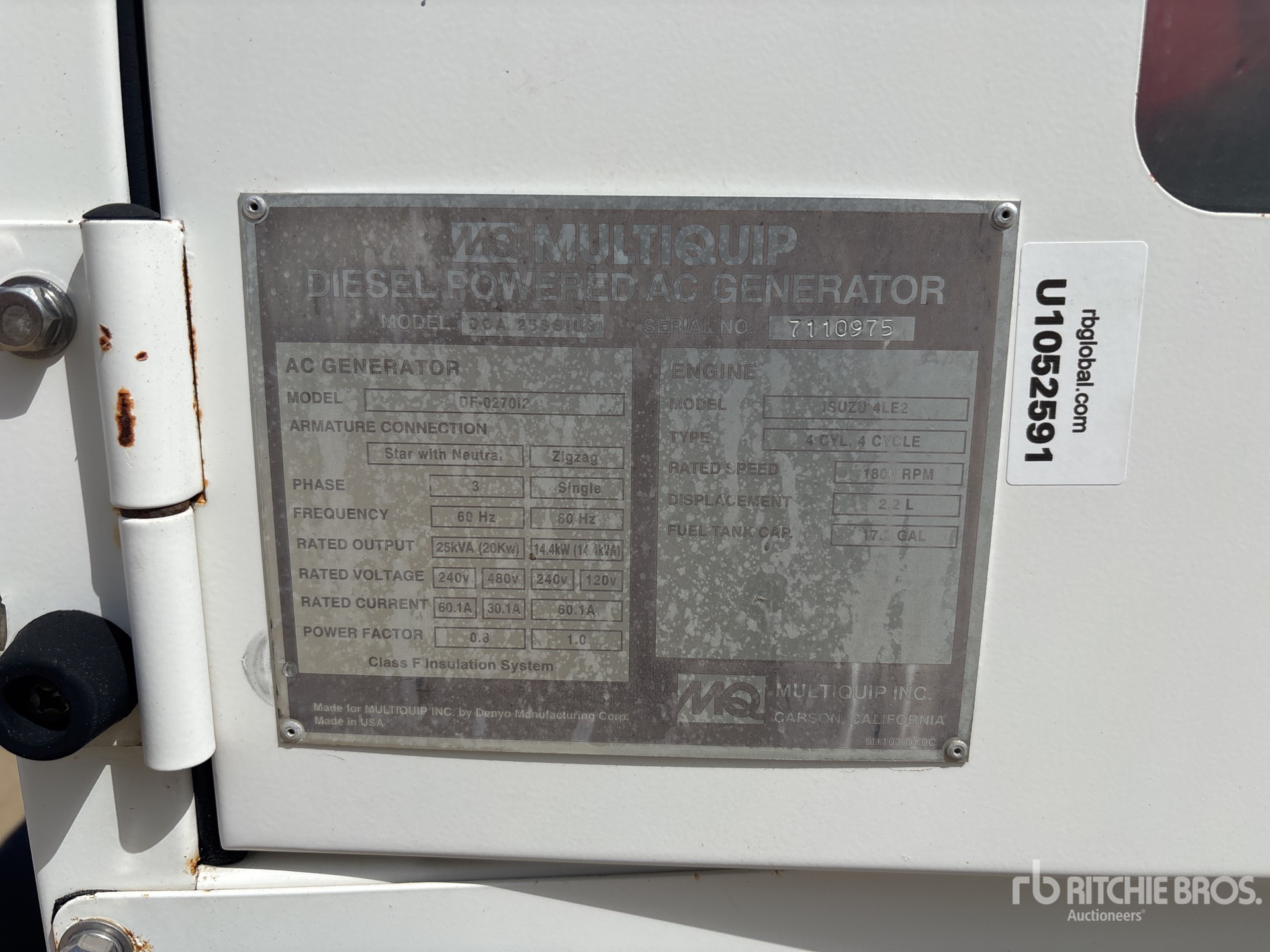 2013 Multiquip DCA-25SSIU3