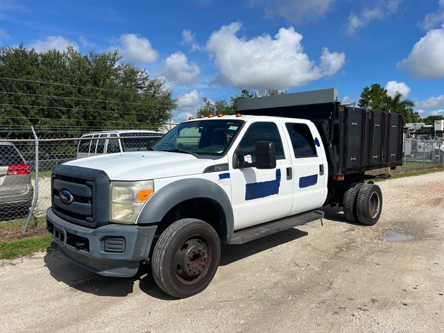 2016 Ford F-450 XL 4x2 Crew Cab Flatbed Dump Truck