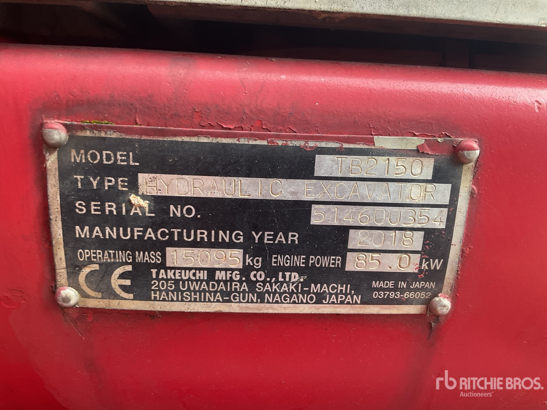 2018 Takeuchi TB2150