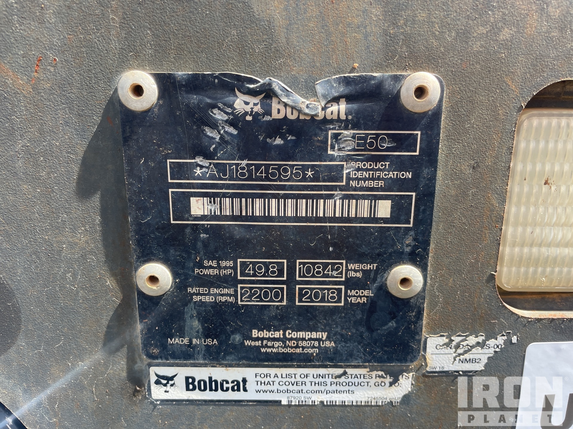 2018 Bobcat E50