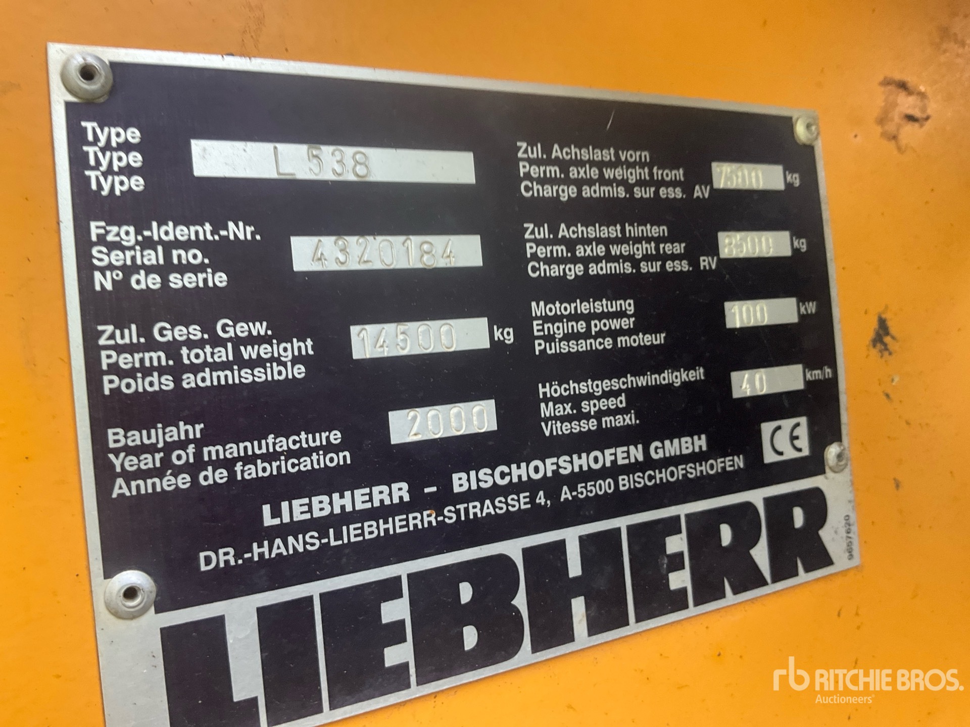 2000 Liebherr L538