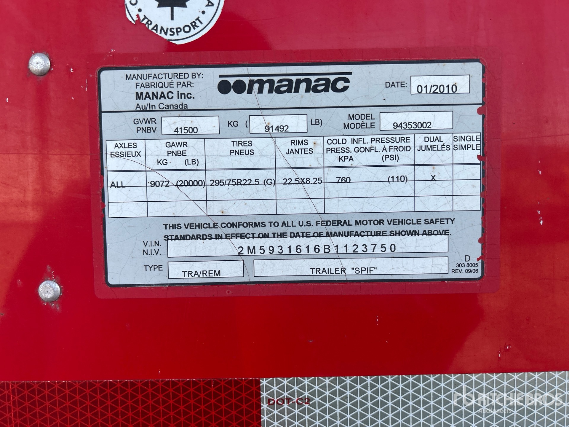 2011 Manac 94353002
