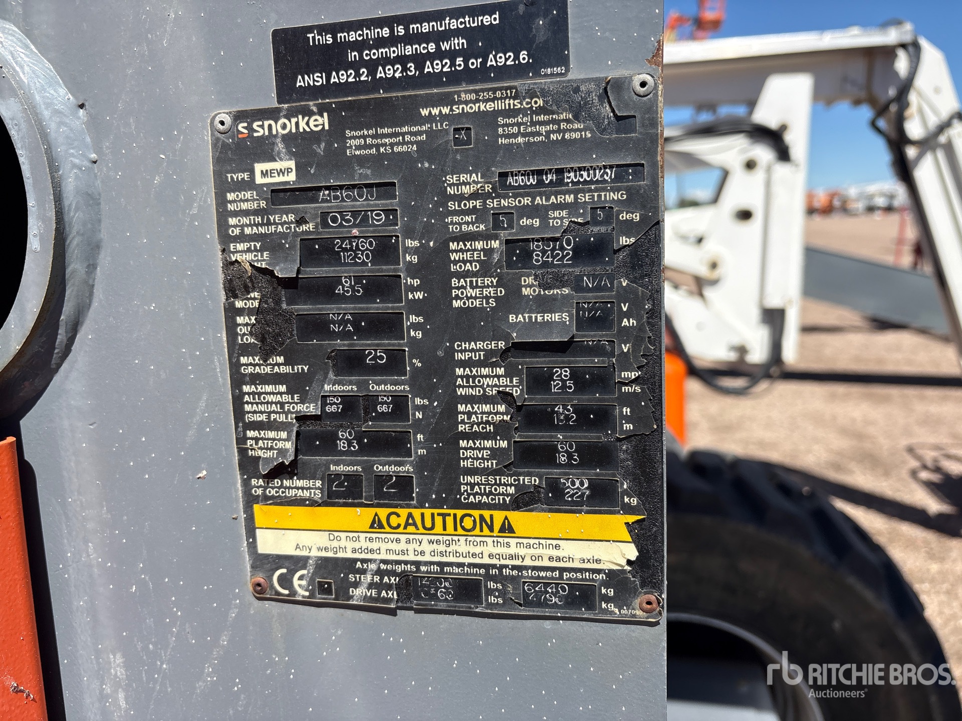 2019 Snorkel AB60J